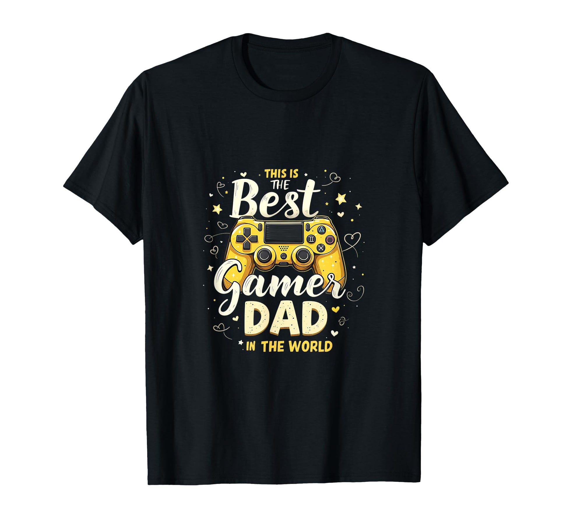 Best Gamer Dad World T-Shirt - Fun Novelty Design for Adults - T-Shirt, Sweatshirt, Hoodie