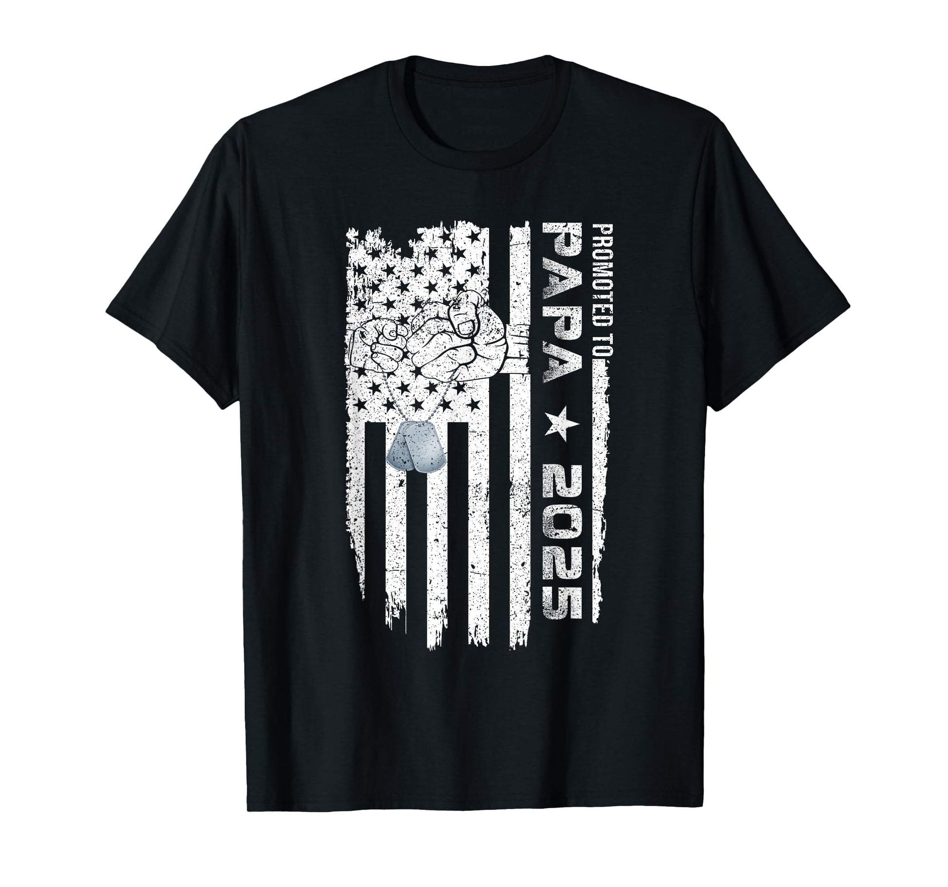 Promoted To Papa 2025 Us Veteran Dad T-Shirt - Trendy Graphic for Adults - T-Shirt, Sweatshirt, Hoodie