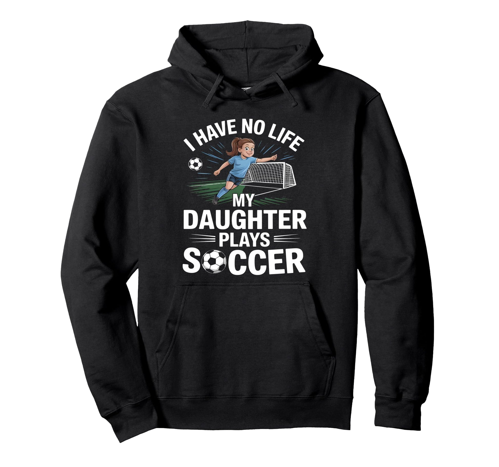 Funny Soccer Daughter Mom Mother Dad Hoodie - Minimalist Print Men Women - T-Shirt, Sweatshirt, Hoodie