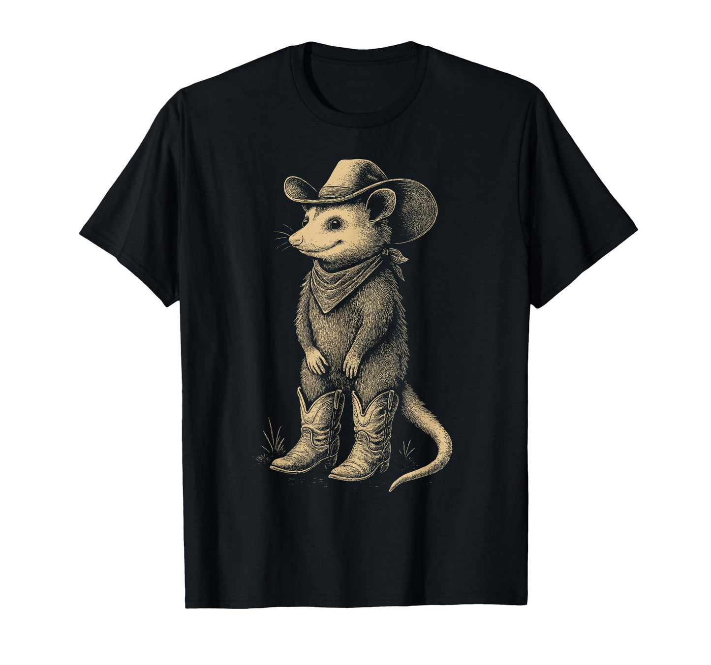 Opossum Wearing Cowboy Hat Funny Gifts T-Shirt - Trendy Graphic Men Women - T-Shirt, Sweatshirt, Hoodie