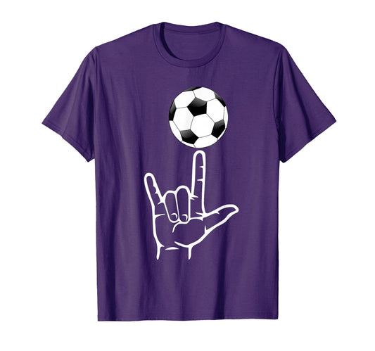 Asl Sign Language Soccer Player T-Shirt - Fun Novelty Design Men Women - T-Shirt, Sweatshirt, Hoodie