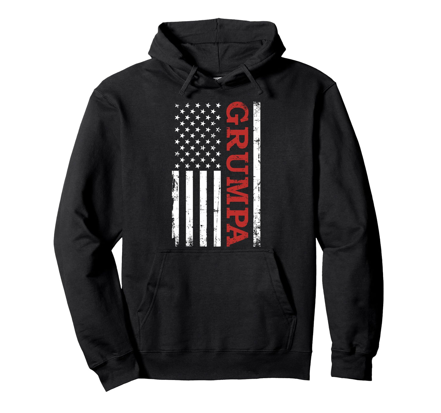 Grumpa Us American Flag Grandpa Hoodie - Fun Novelty Design for Adults - T-Shirt, Sweatshirt, Hoodie