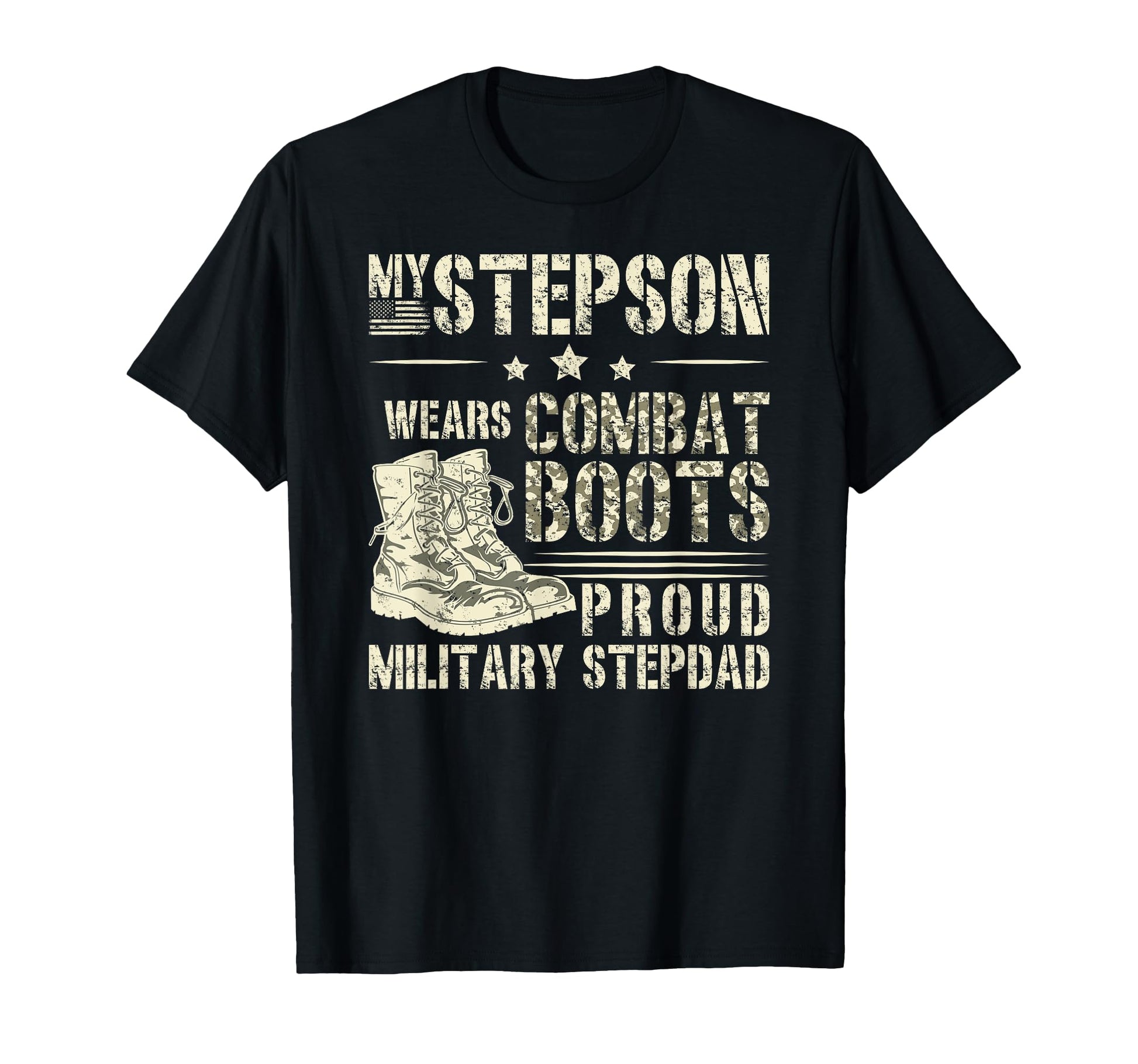 Proud Military Stepdad Military Stepfather T-Shirt - Trendy Graphic Unisex - T-Shirt, Sweatshirt, Hoodie