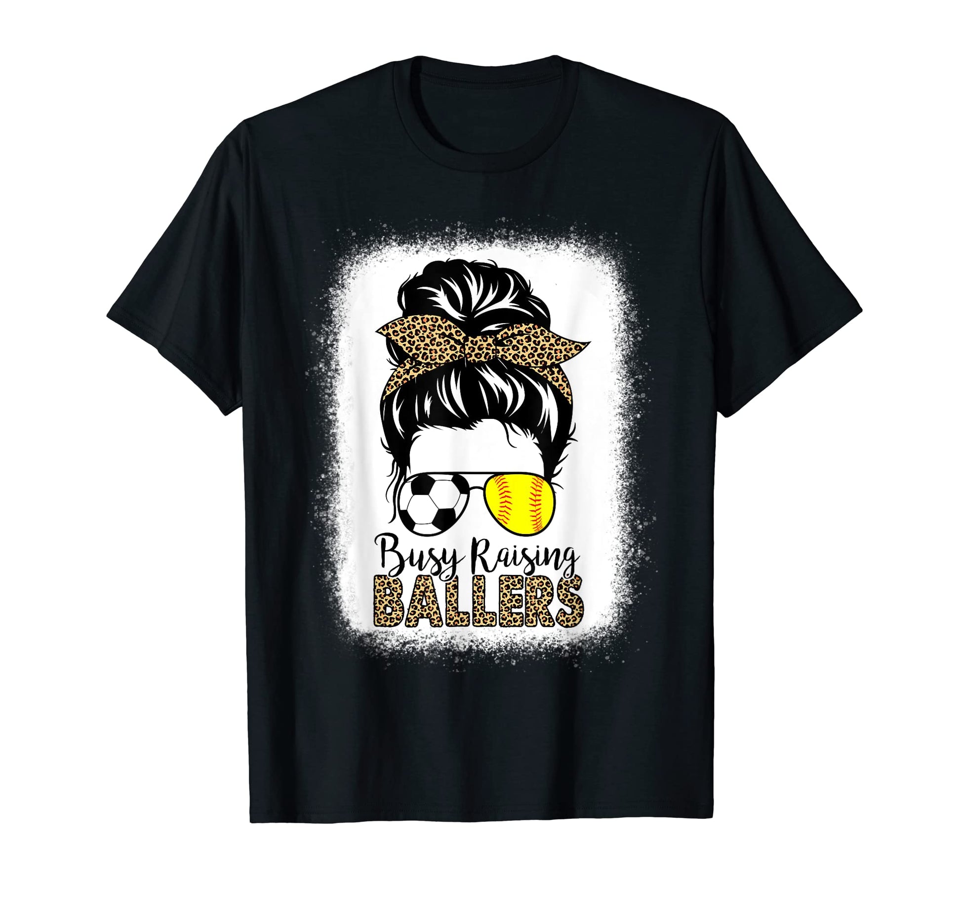 Softball And Soccer Mom Messy Bun Busy T-Shirt - Fun Novelty Design Unisex - T-Shirt, Sweatshirt, Hoodie