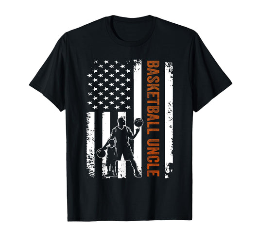 Basketball Uncle Usa Us Flag Basketball T-Shirt - Custom Art Print Unisex - T-Shirt, Sweatshirt, Hoodie