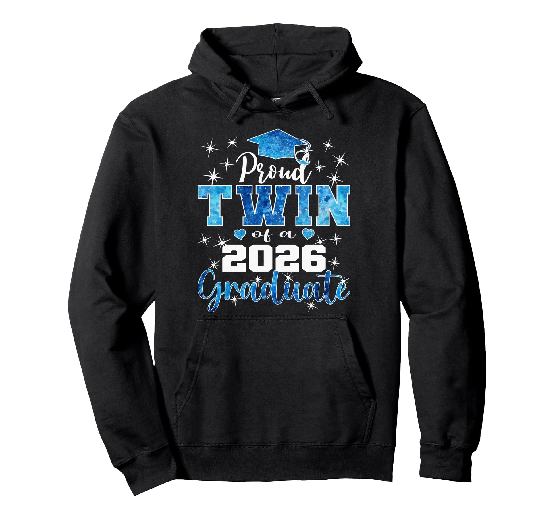 Super Proud Twin 2026 Graduate Senior Hoodie - Graphic Print for Adults - T-Shirt, Sweatshirt, Hoodie