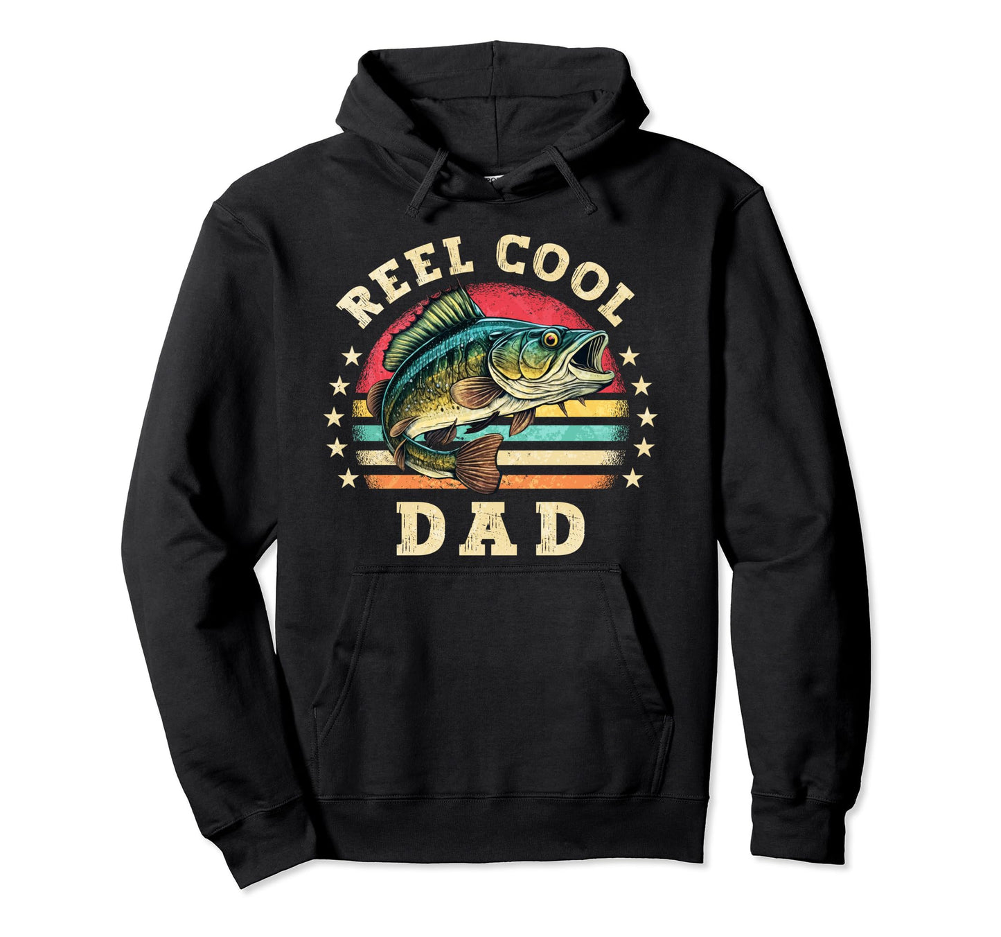 Reel Dad Fishing Dad Fathers Day Hoodie - Casual Everyday Wear Unisex - T-Shirt, Sweatshirt, Hoodie