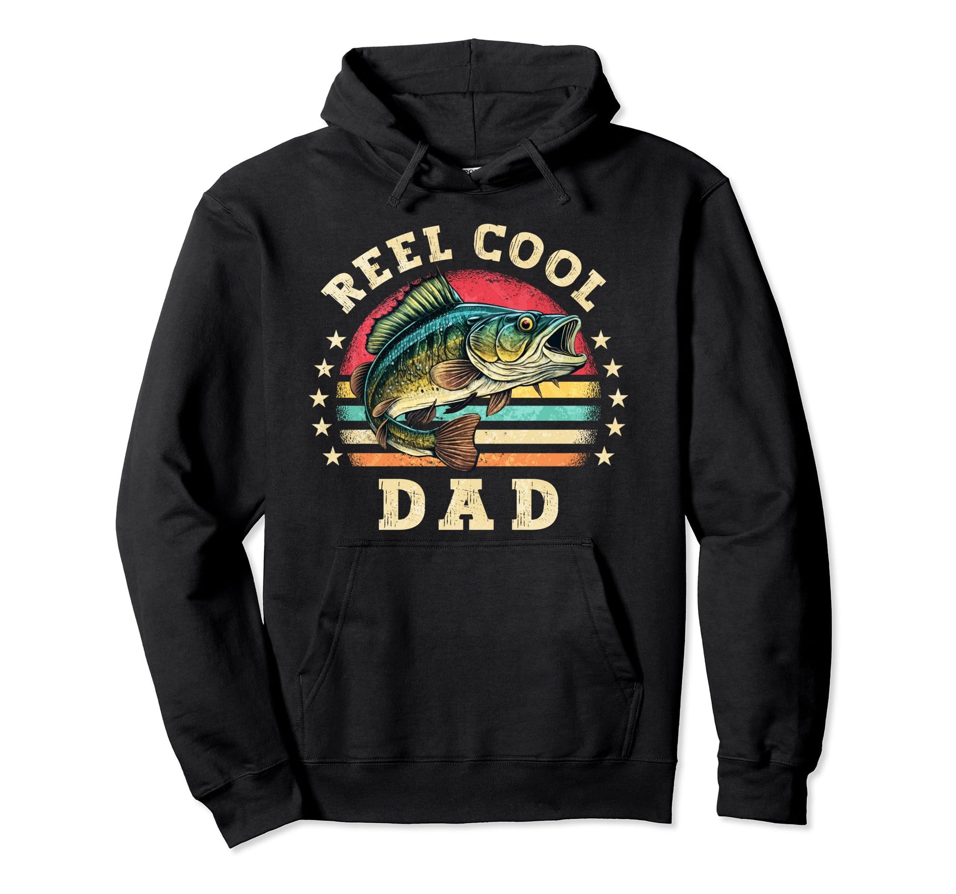 Reel Dad Fishing Dad Fathers Day Hoodie - Casual Everyday Wear Unisex - T-Shirt, Sweatshirt, Hoodie