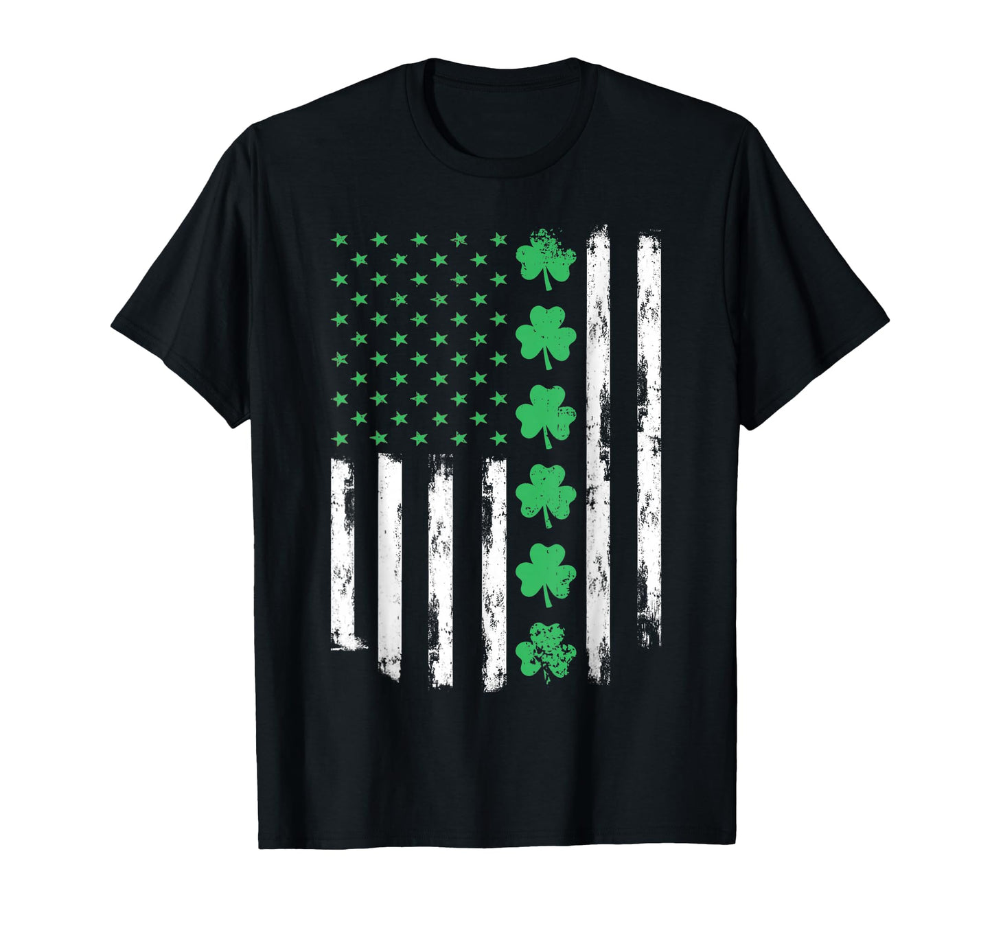 St Patricks Day American Flag T-Shirt - Casual Everyday Wear Men Women - T-Shirt, Sweatshirt, Hoodie