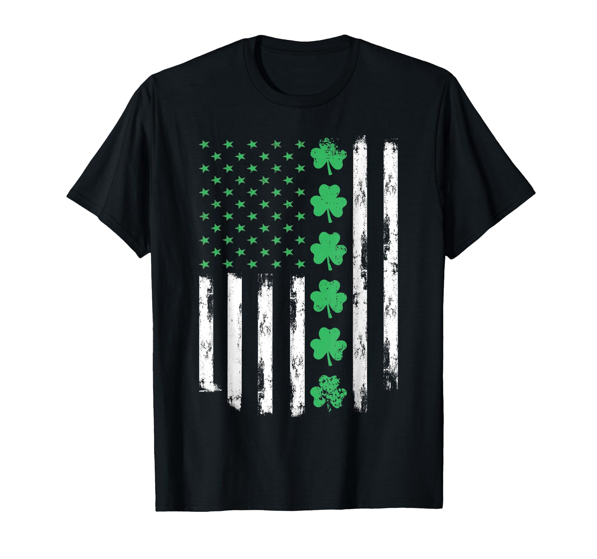 St Patricks Day American Flag T-Shirt - Casual Everyday Wear Men Women - T-Shirt, Sweatshirt, Hoodie