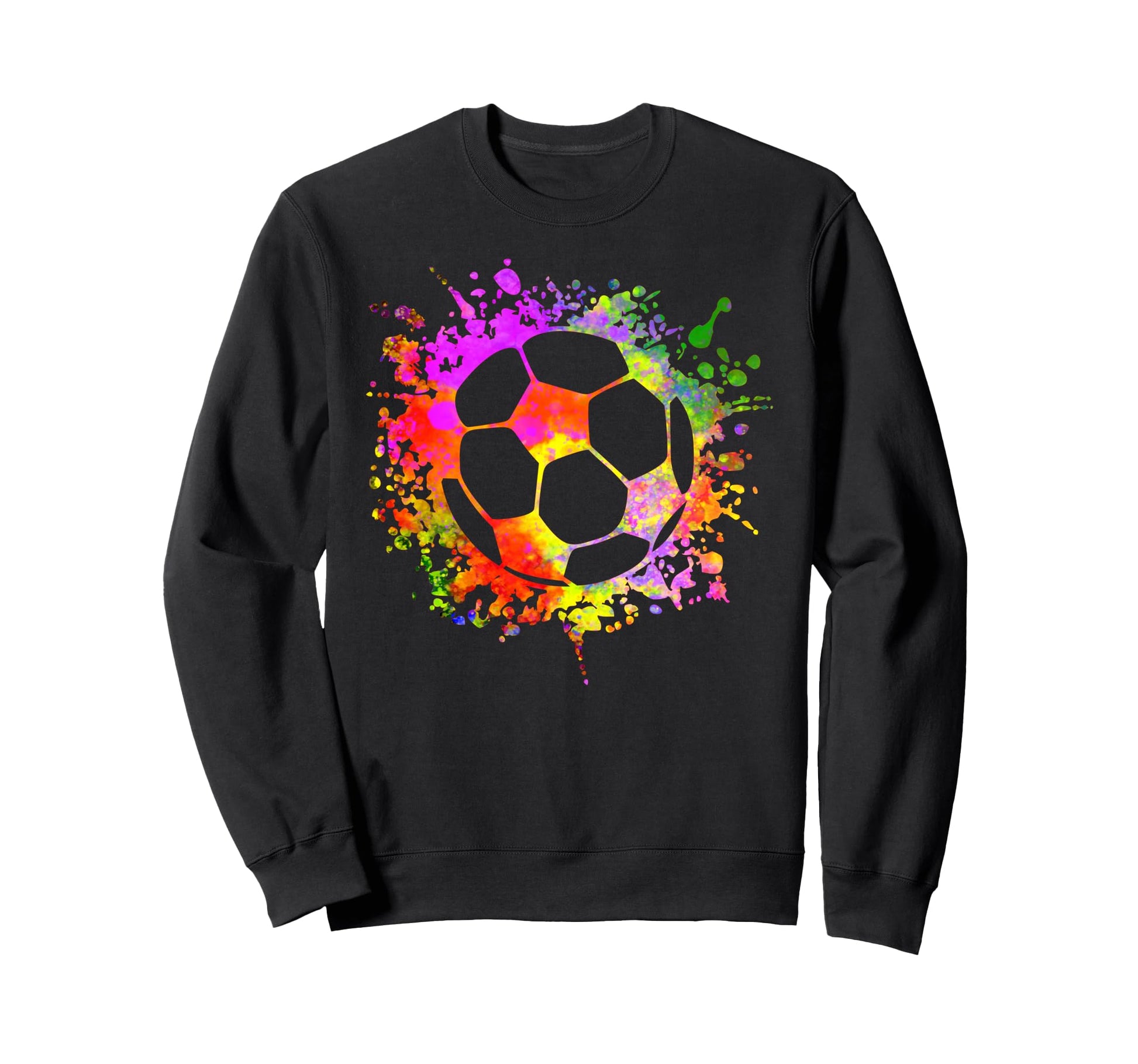 Soccer Ball Watercolor Paint Sweatshirt - Minimalist Print for Adults - T-Shirt, Sweatshirt, Hoodie