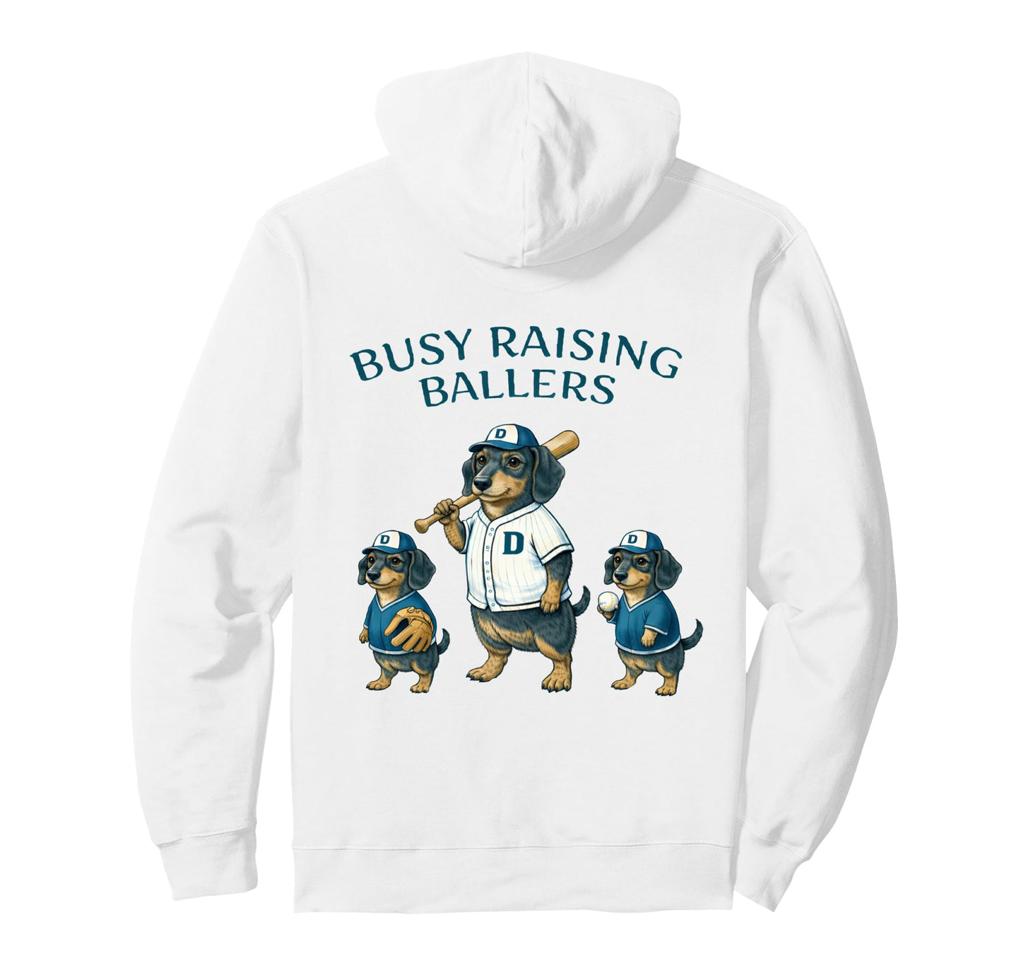 Busy Raising Baller Baseball Softball Hoodie - Casual Everyday Wear Unisex - T-Shirt, Sweatshirt, Hoodie