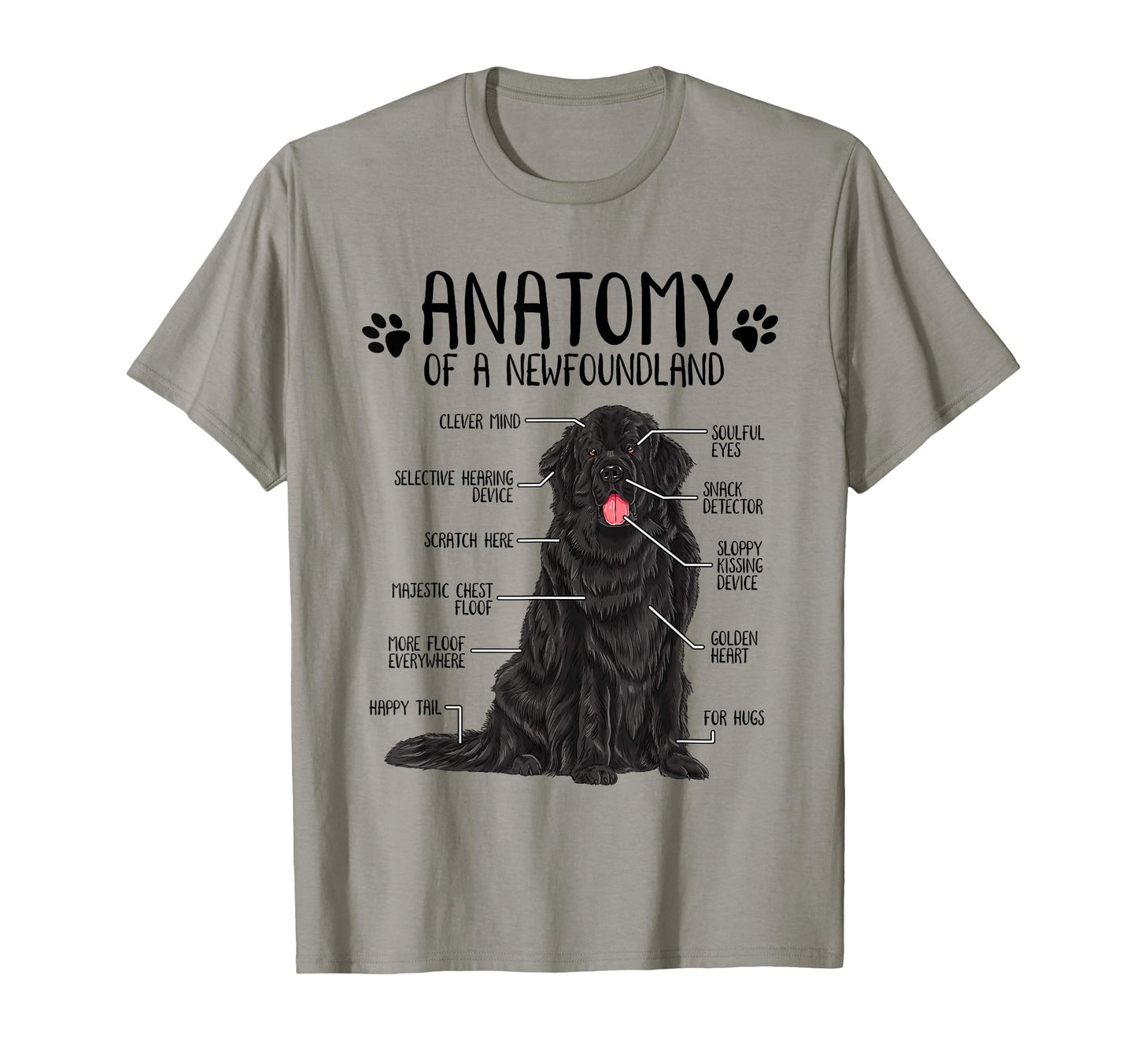 Funny Anatomy Newfoundland Dog Newfie T-Shirt - Streetwear Style Unisex - T-Shirt, Sweatshirt, Hoodie