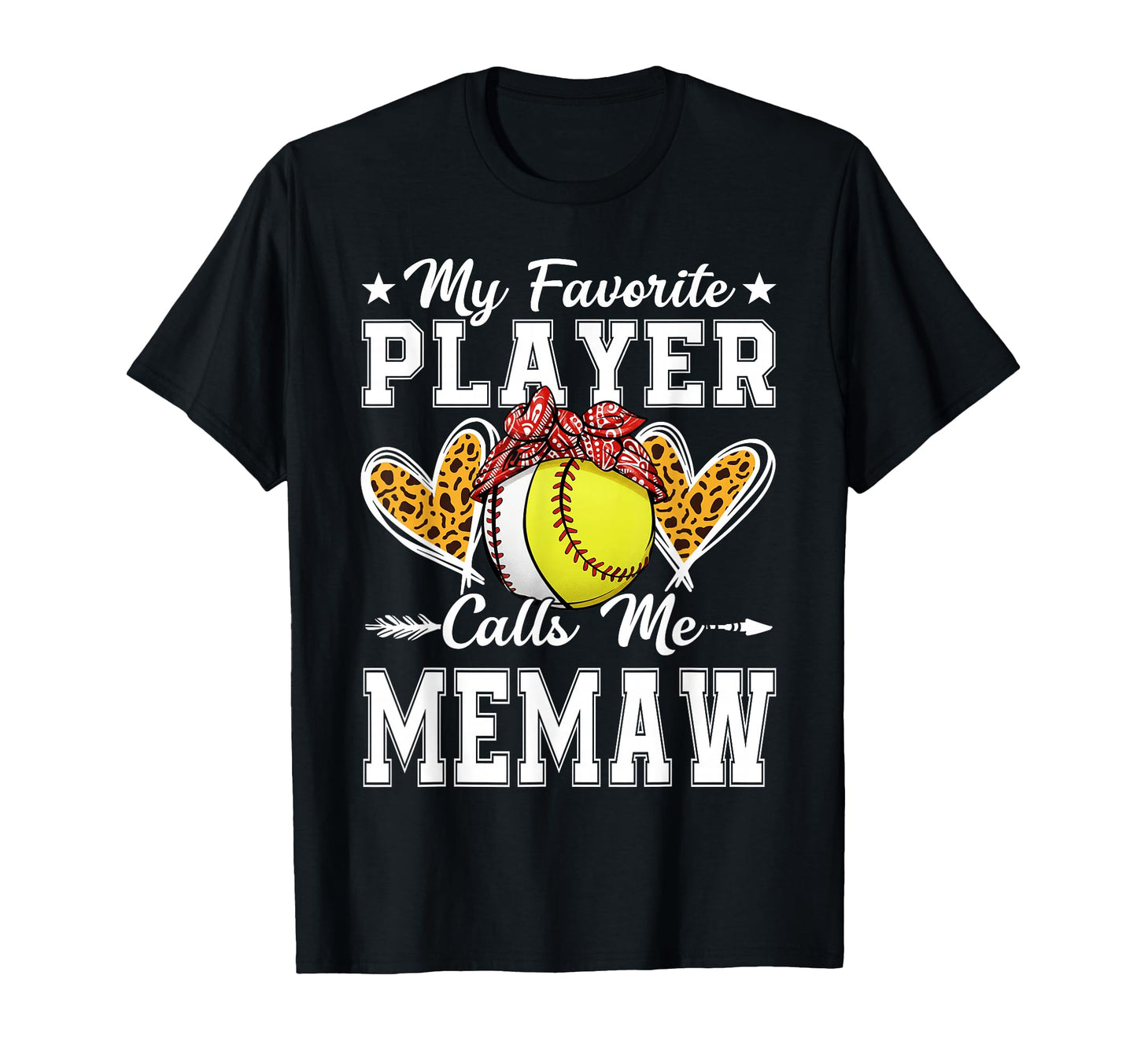 My Favorite Player Calls Me Memaw T-Shirt - Custom Art Print for Adults - T-Shirt, Sweatshirt, Hoodie
