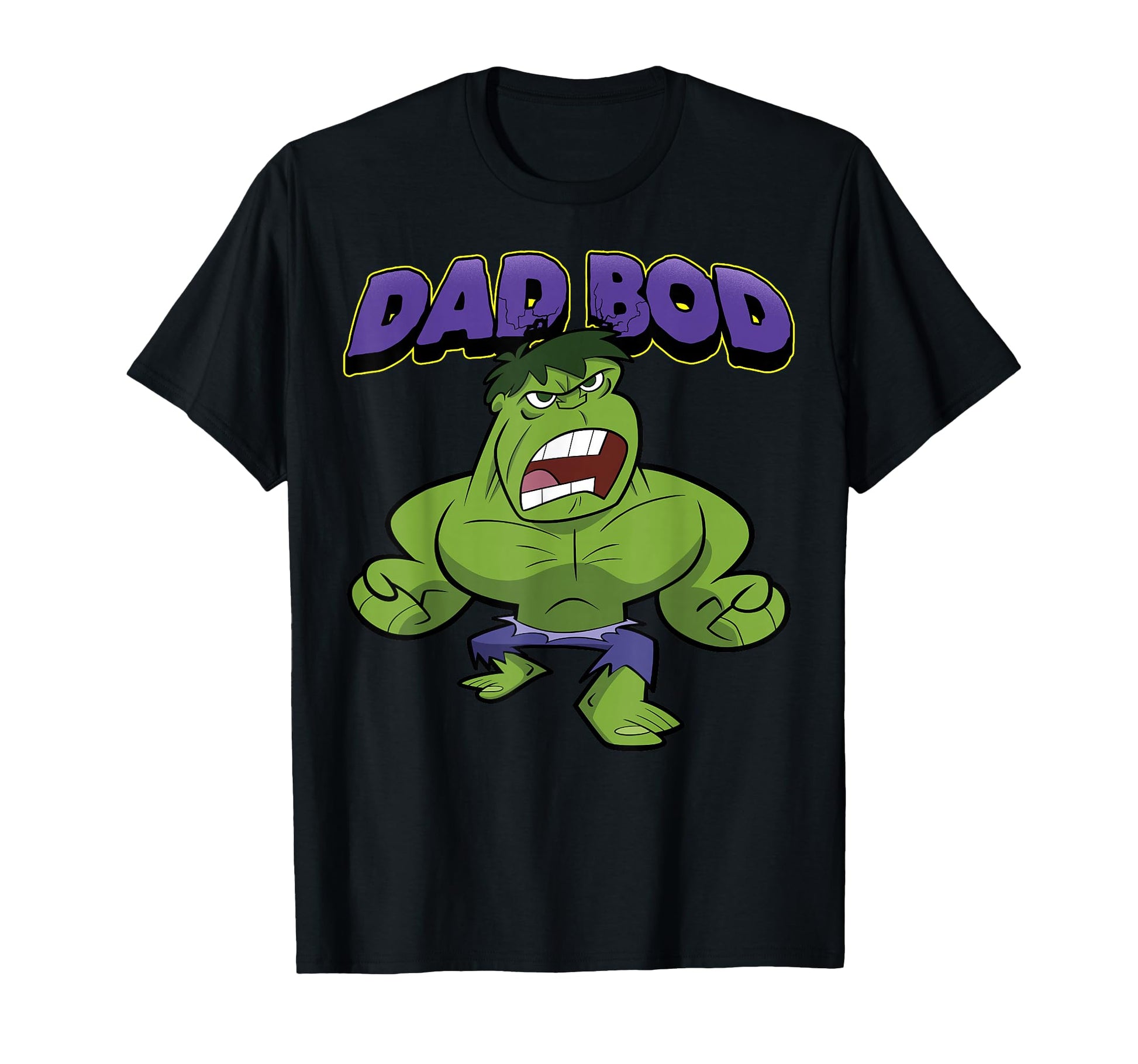Marvel Fathers Day Hulk Dad Bod Portrait T-Shirt - Unique Graphic Unisex - T-Shirt, Sweatshirt, Hoodie