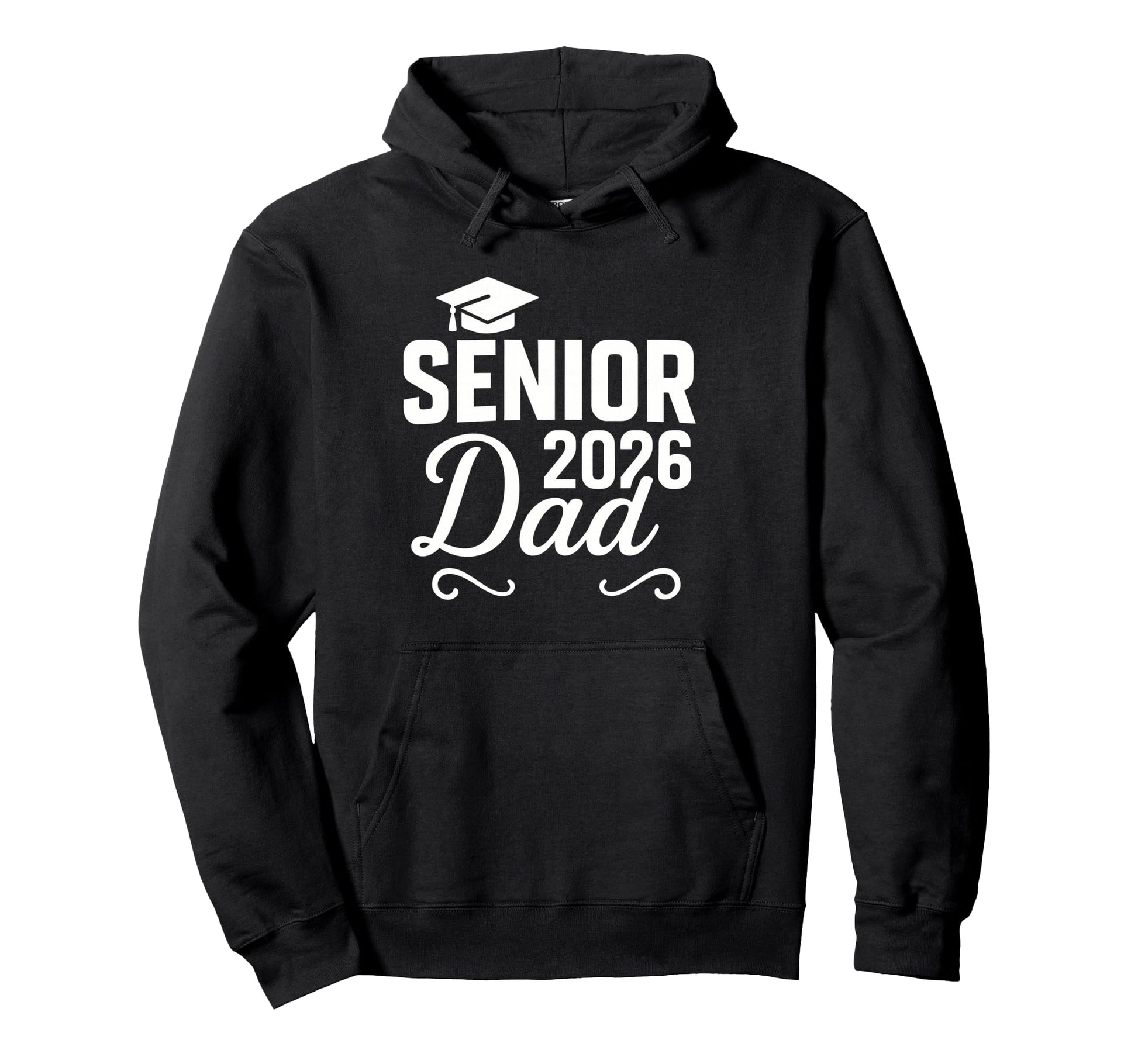 Senior 2026 Dad Proud Graduate Family Hoodie - Custom Art Print Men Women - T-Shirt, Sweatshirt, Hoodie