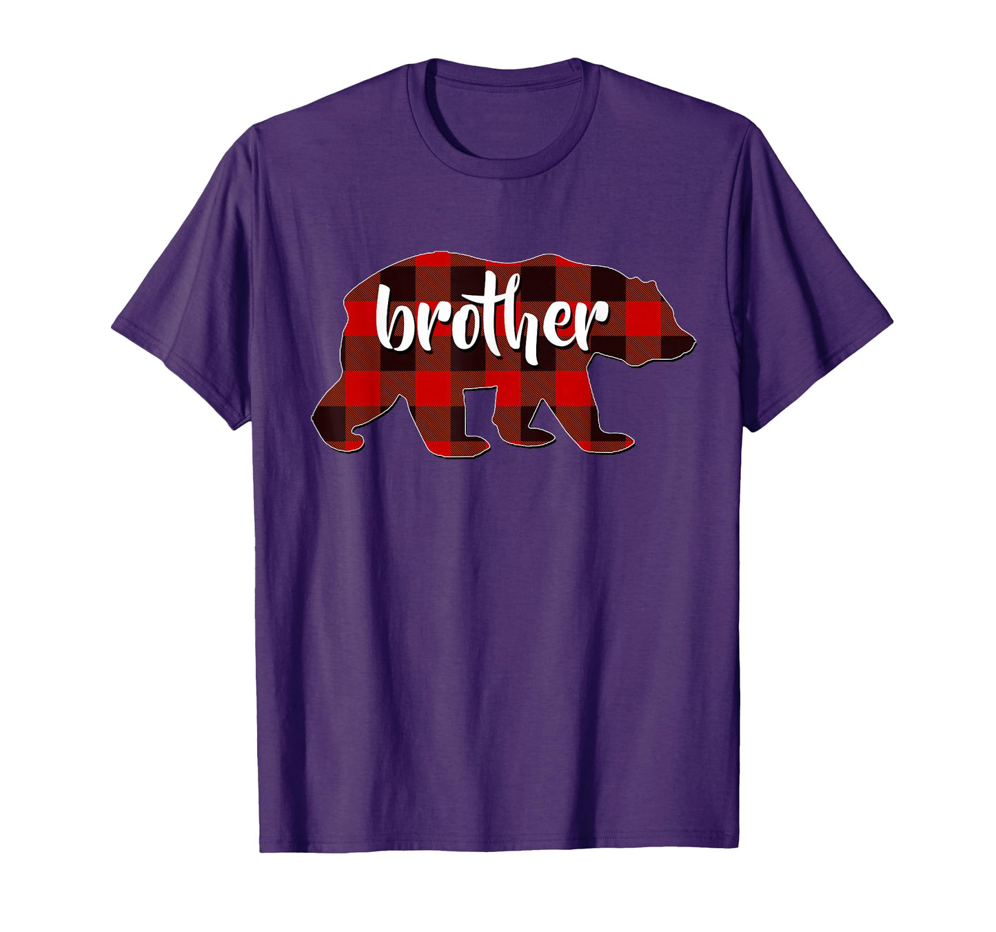 Red Plaid Brother Buffalo Matching T-Shirt - Minimalist Print Unisex - T-Shirt, Sweatshirt, Hoodie