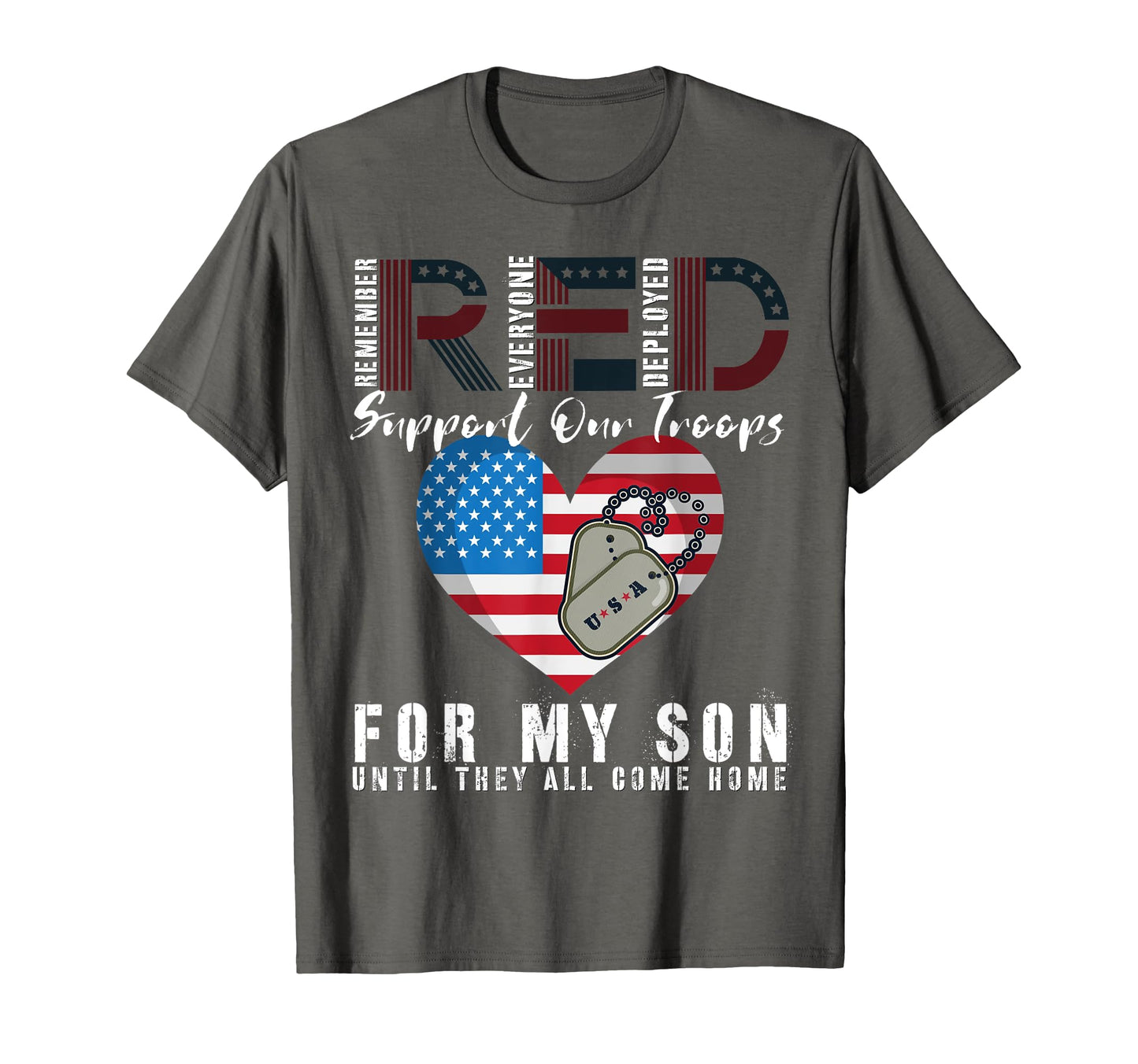 Red Friday Military I Wear Red My T-Shirt - Casual Everyday Wear Unisex - T-Shirt, Sweatshirt, Hoodie