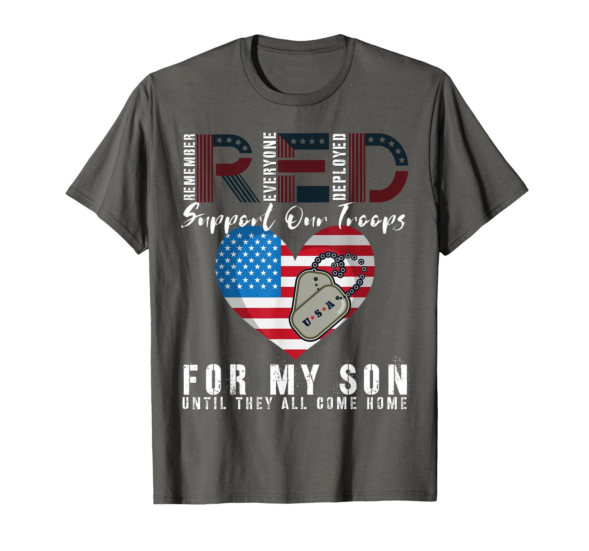 Red Friday Military I Wear Red My T-Shirt - Casual Everyday Wear Unisex - T-Shirt, Sweatshirt, Hoodie