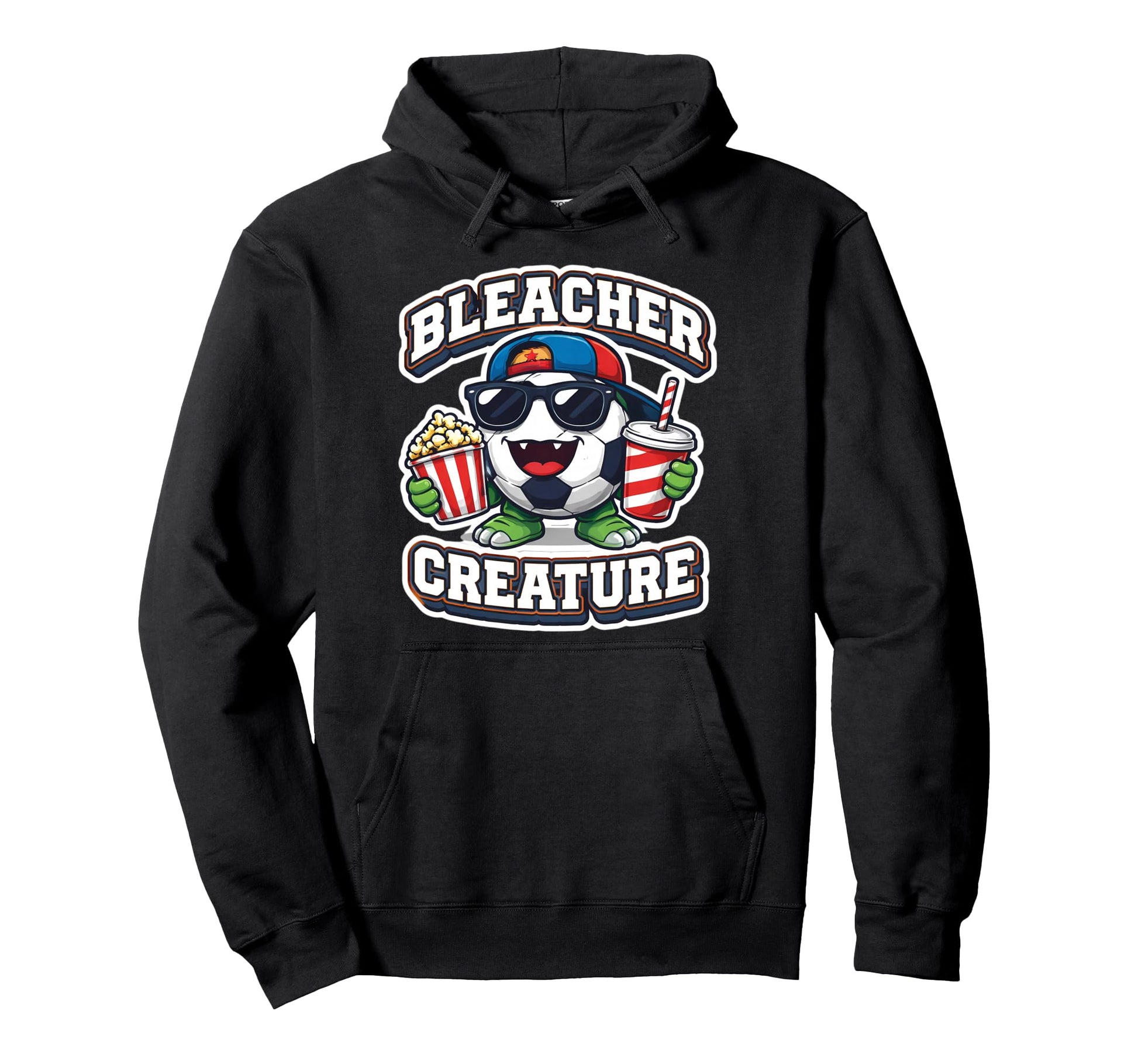 Bleacher Creature Soccer Fan Hoodie - Custom Art Print for Adults - T-Shirt, Sweatshirt, Hoodie