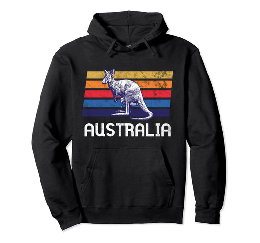 Australia Flag Kangaroo Soccer Marsupial Hoodie - Minimalist Print Unisex - T-Shirt, Sweatshirt, Hoodie