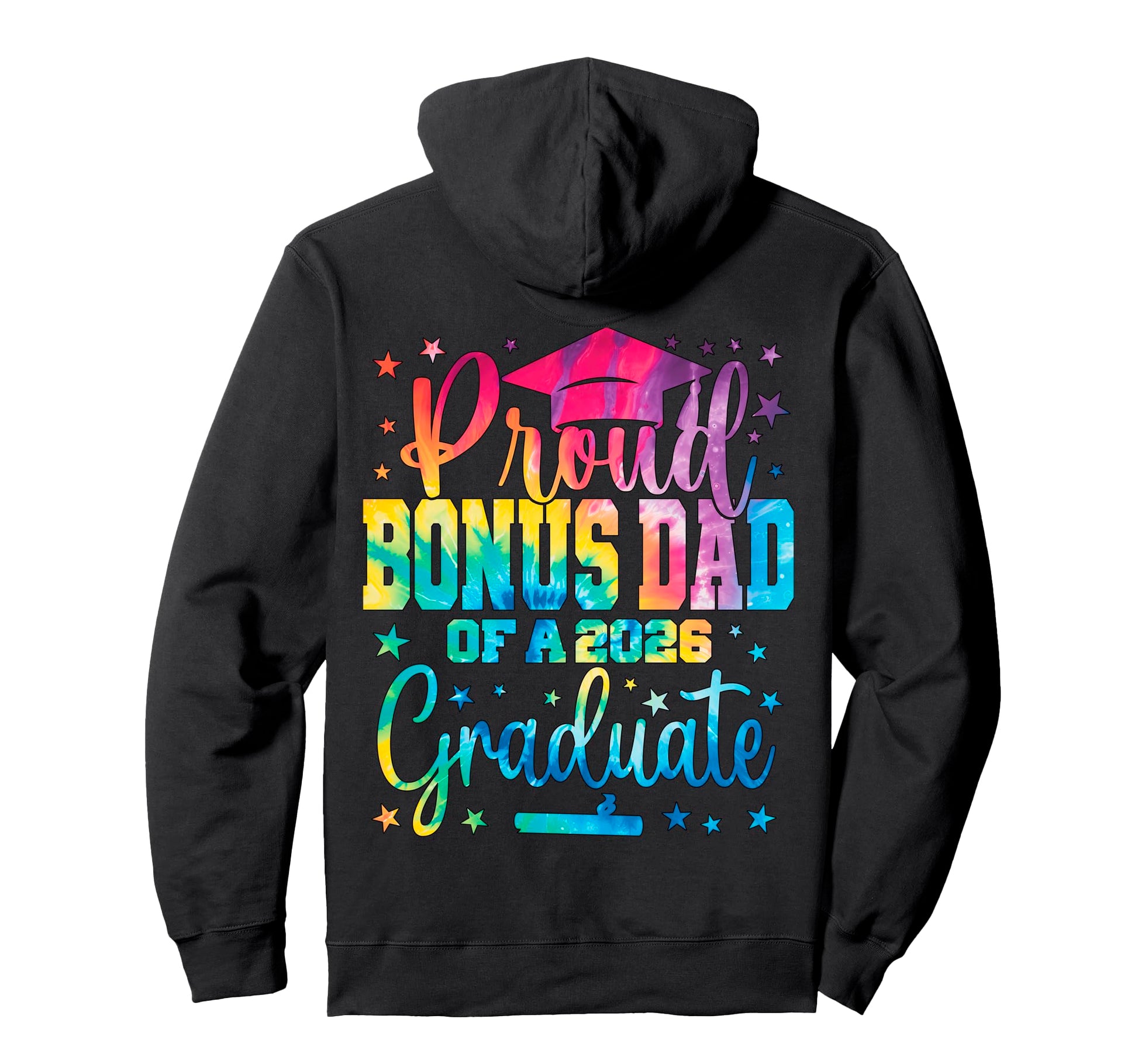 Proud Bonus Dad Class 2026 Graduate Hoodie - Trendy Graphic for Adults - T-Shirt, Sweatshirt, Hoodie