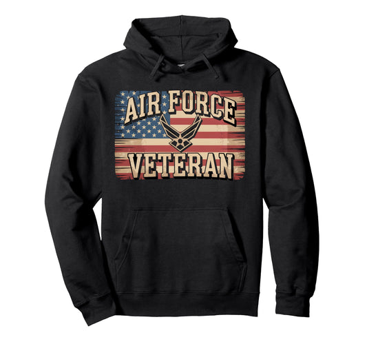 Air Force Veteran Us American Flag Dad Hoodie - Unique Graphic for Adults - T-Shirt, Sweatshirt, Hoodie
