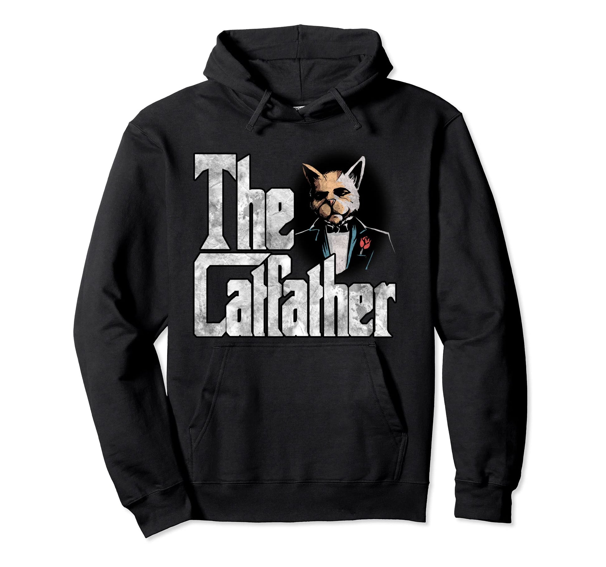 Catfather Cat Father Mafia Father Cat Hoodie - Novelty Apparel for Adults - T-Shirt, Sweatshirt, Hoodie