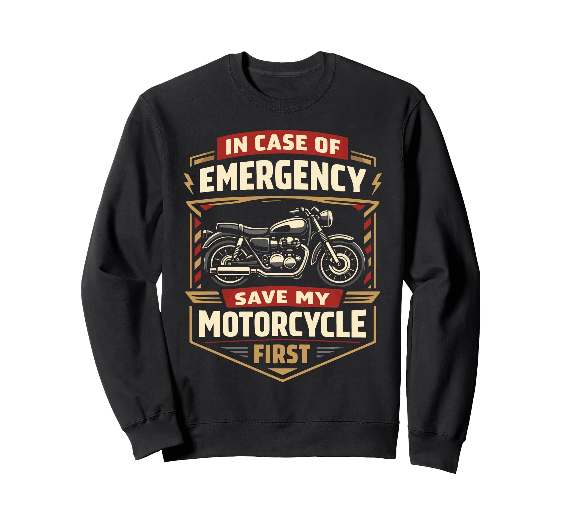 Motorcycle Biker Case Emergency Sweatshirt - Minimalist Print for Adults - T-Shirt, Sweatshirt, Hoodie