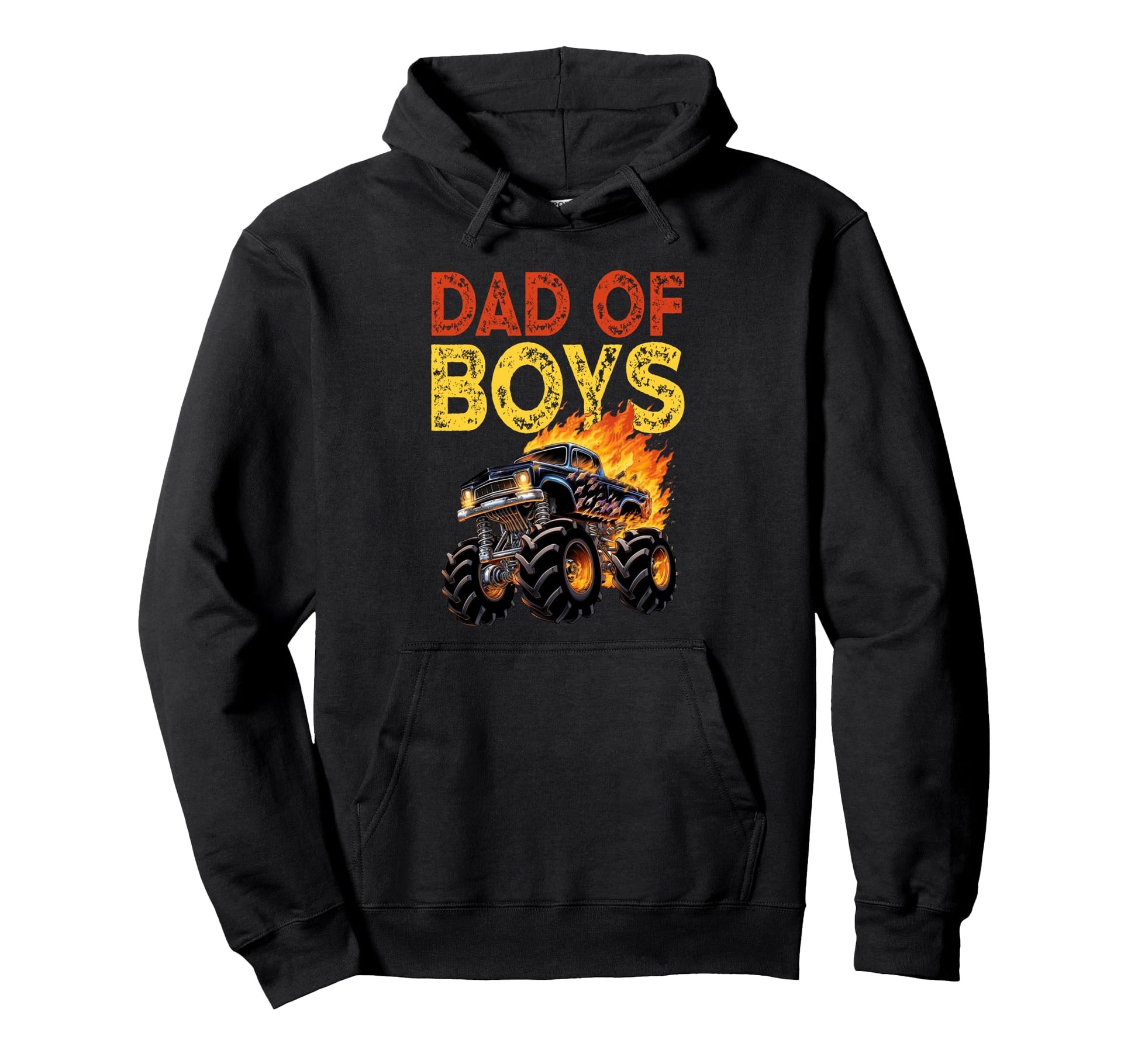 Monster Truck Dad Fathers Day Hoodie - Graphic Print Men Women - T-Shirt, Sweatshirt, Hoodie