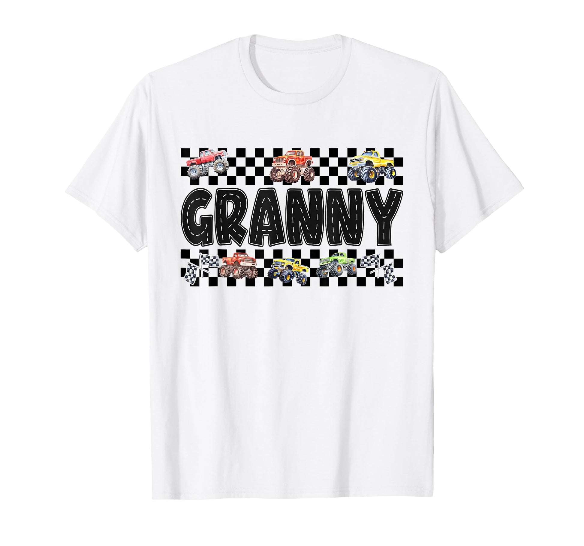 Granny Monster Truck Family Crew T-Shirt - Minimalist Print Men Women - T-Shirt, Sweatshirt, Hoodie