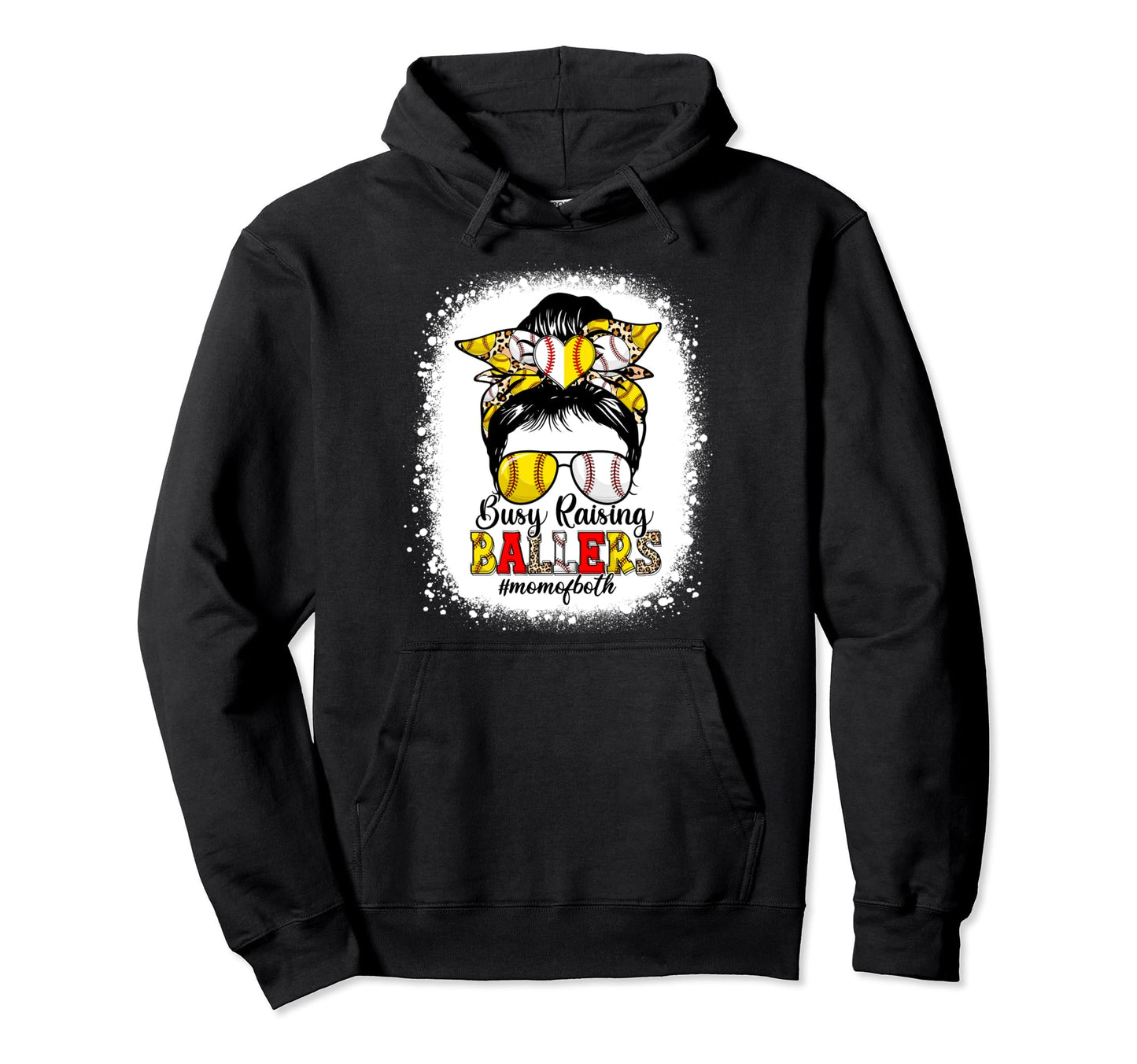 Busy Raising Ballers Baseball Hoodie - Custom Art Print for Adults - T-Shirt, Sweatshirt, Hoodie