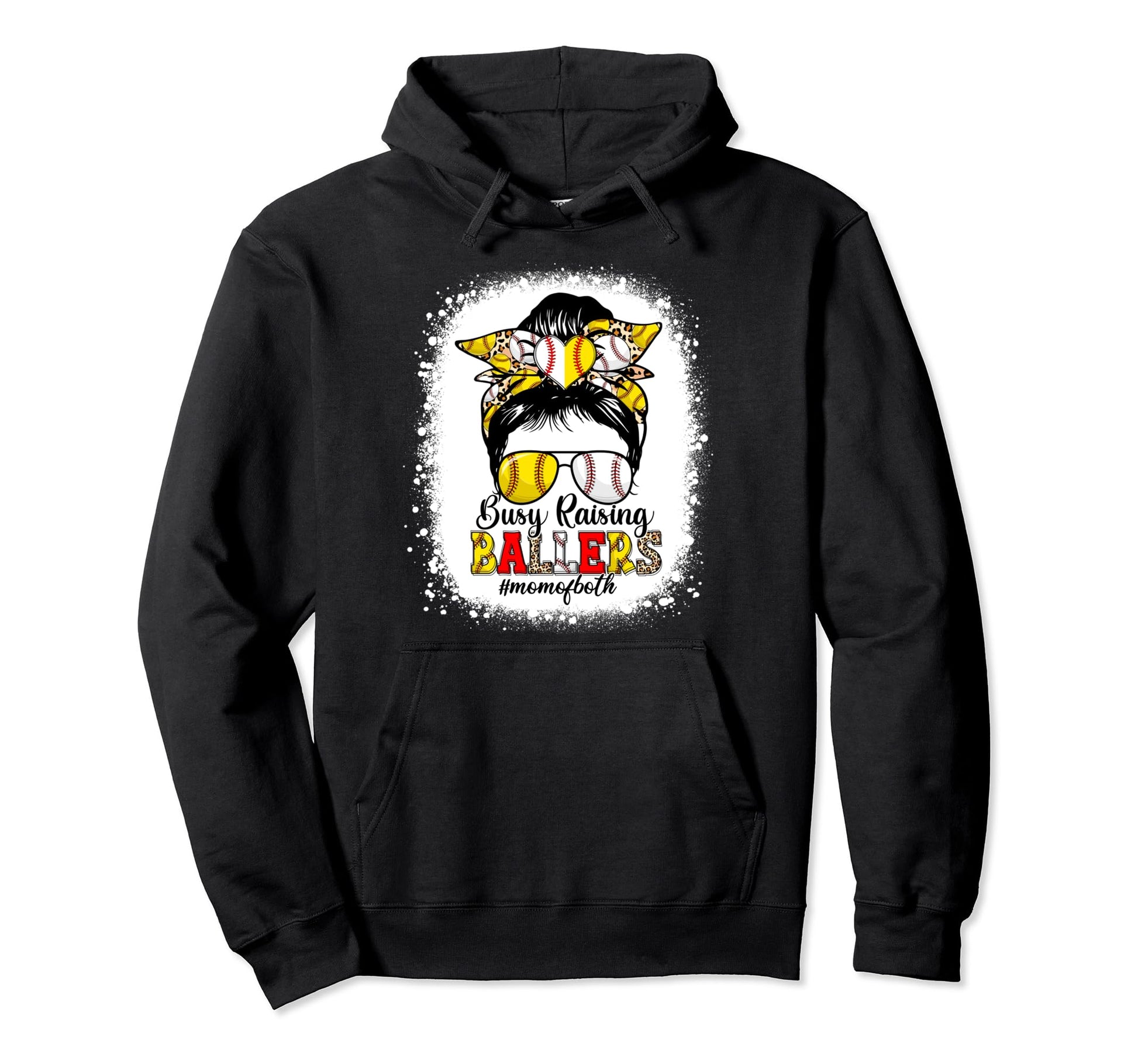 Busy Raising Ballers Baseball Hoodie - Custom Art Print for Adults - T-Shirt, Sweatshirt, Hoodie