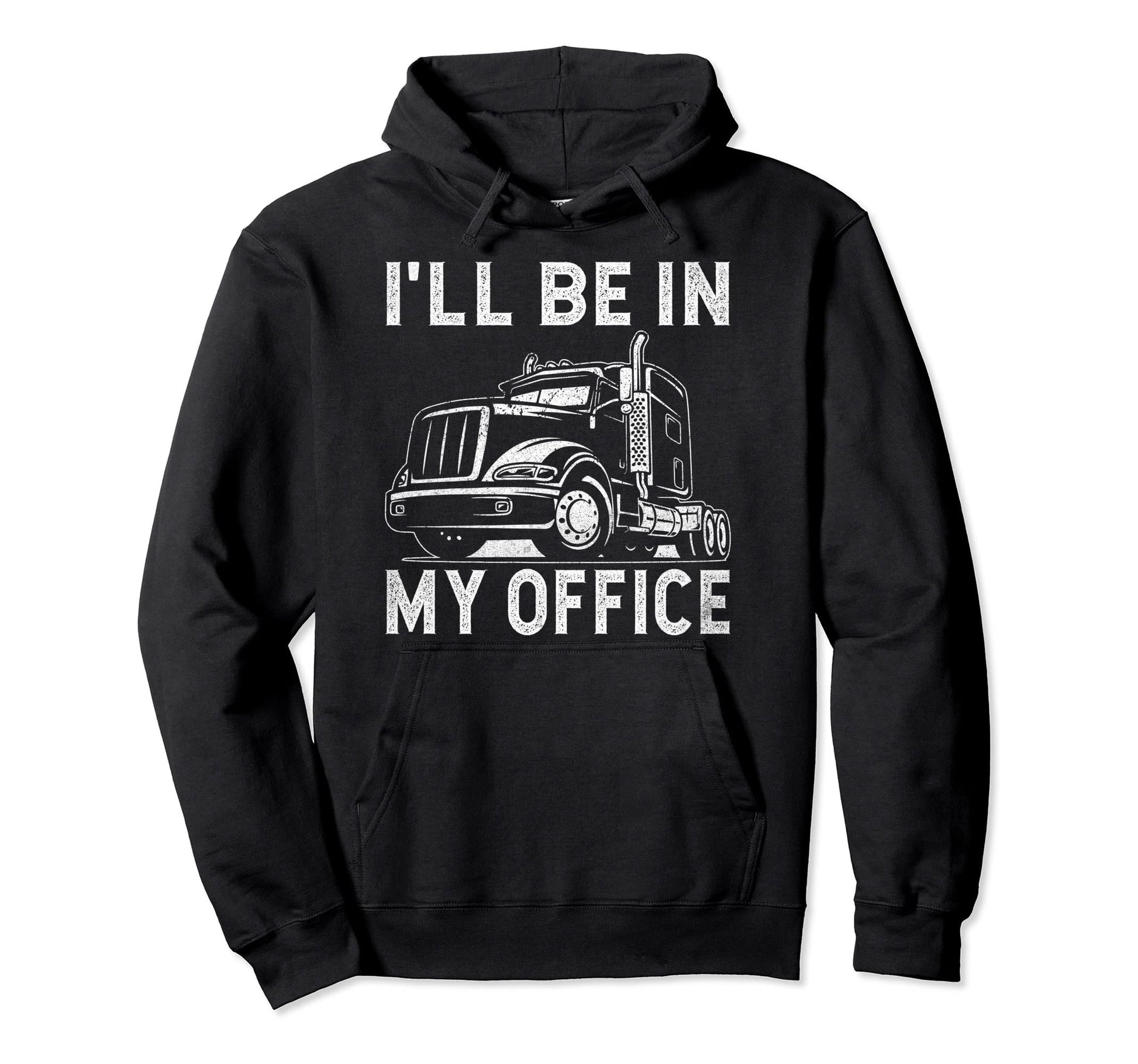 Truck Driver Trucking Trailer Truck Semi Hoodie - Minimalist Print Unisex - T-Shirt, Sweatshirt, Hoodie