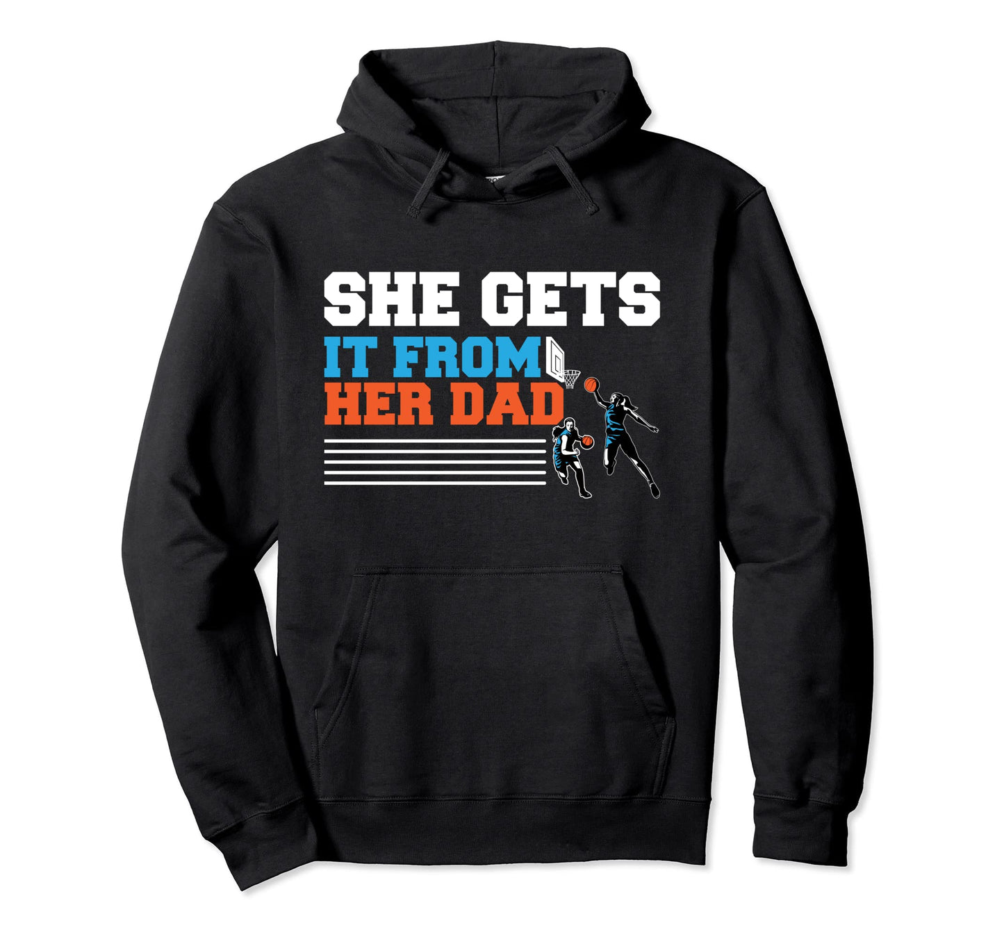 Womens Basketball Dad Coach Hoodie - Unique Graphic Unisex - T-Shirt, Sweatshirt, Hoodie