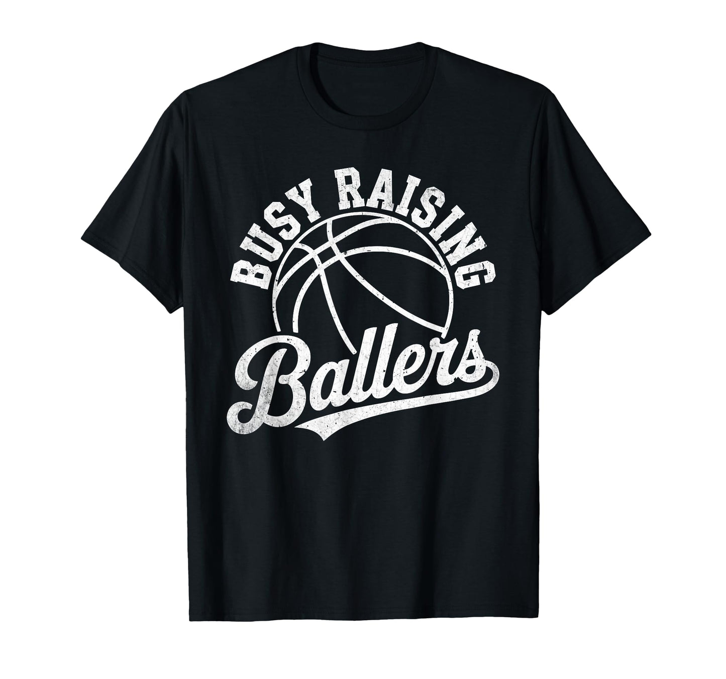Busy Raising Ballers Funny T-Shirt - Minimalist Print for Adults - T-Shirt, Sweatshirt, Hoodie