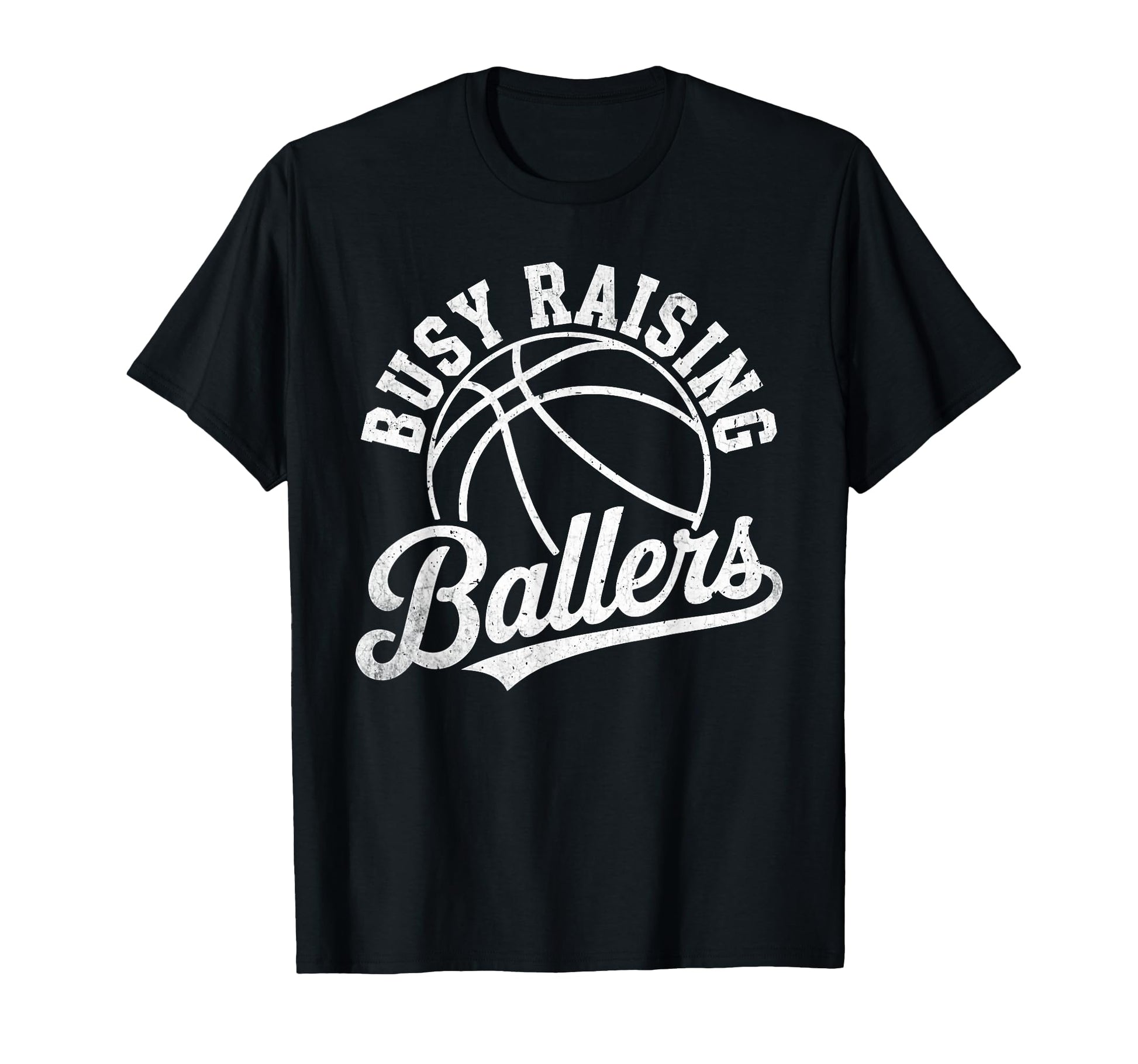 Busy Raising Ballers Funny T-Shirt - Minimalist Print for Adults - T-Shirt, Sweatshirt, Hoodie