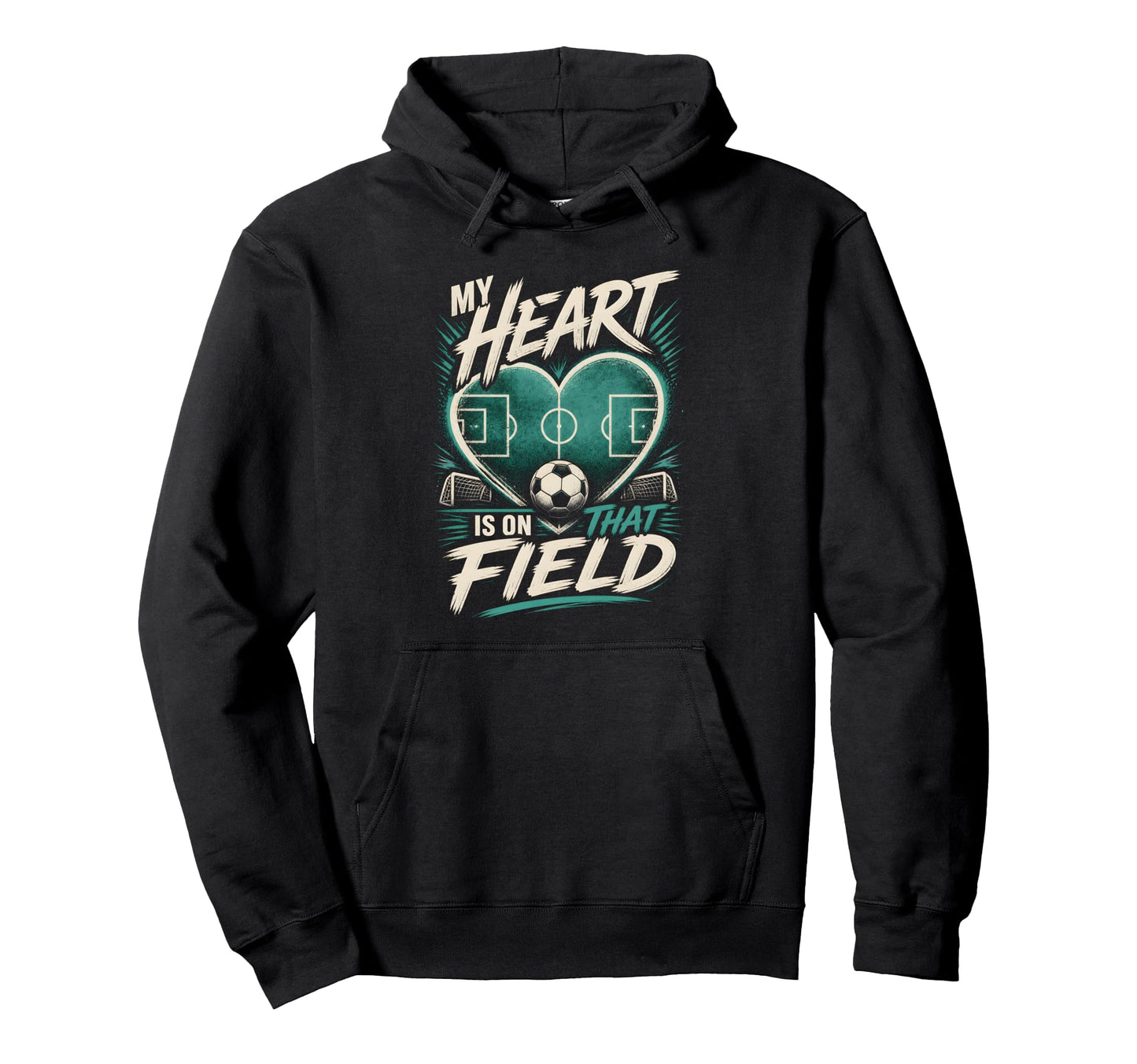 My Heart Is That Field Soccer Mom Hoodie - Aesthetic Graphic for Adults - T-Shirt, Sweatshirt, Hoodie