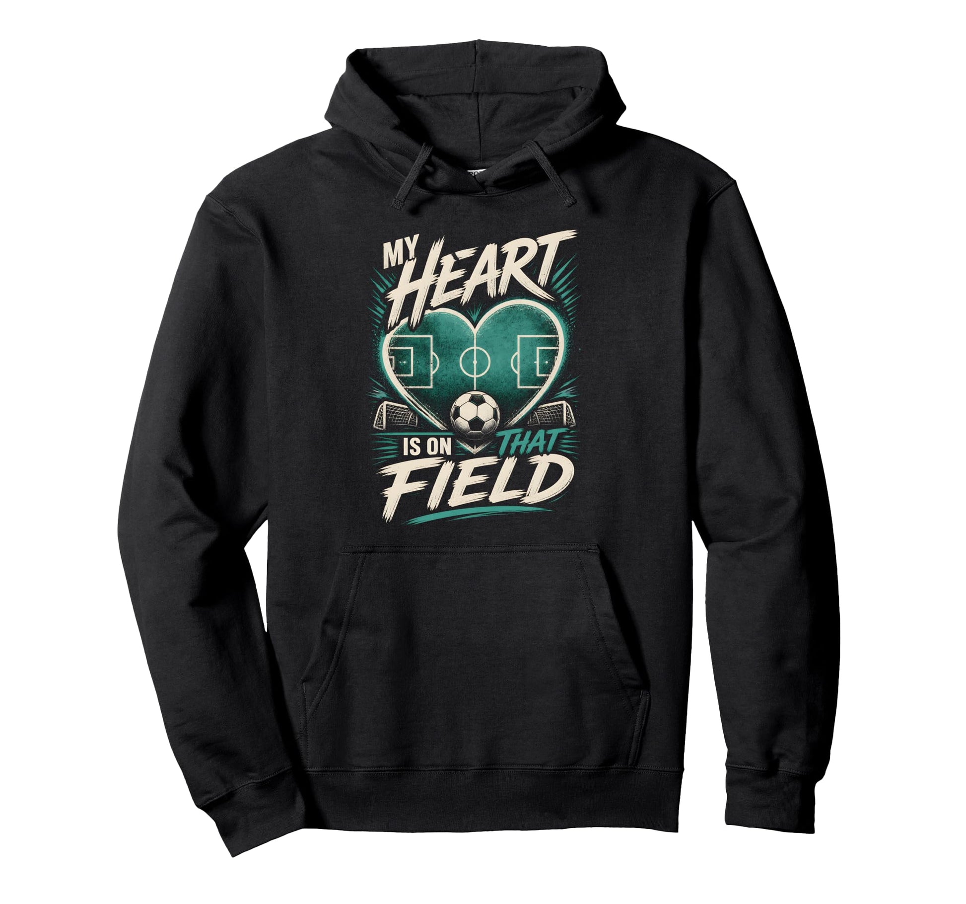 My Heart Is That Field Soccer Mom Hoodie - Aesthetic Graphic for Adults - T-Shirt, Sweatshirt, Hoodie