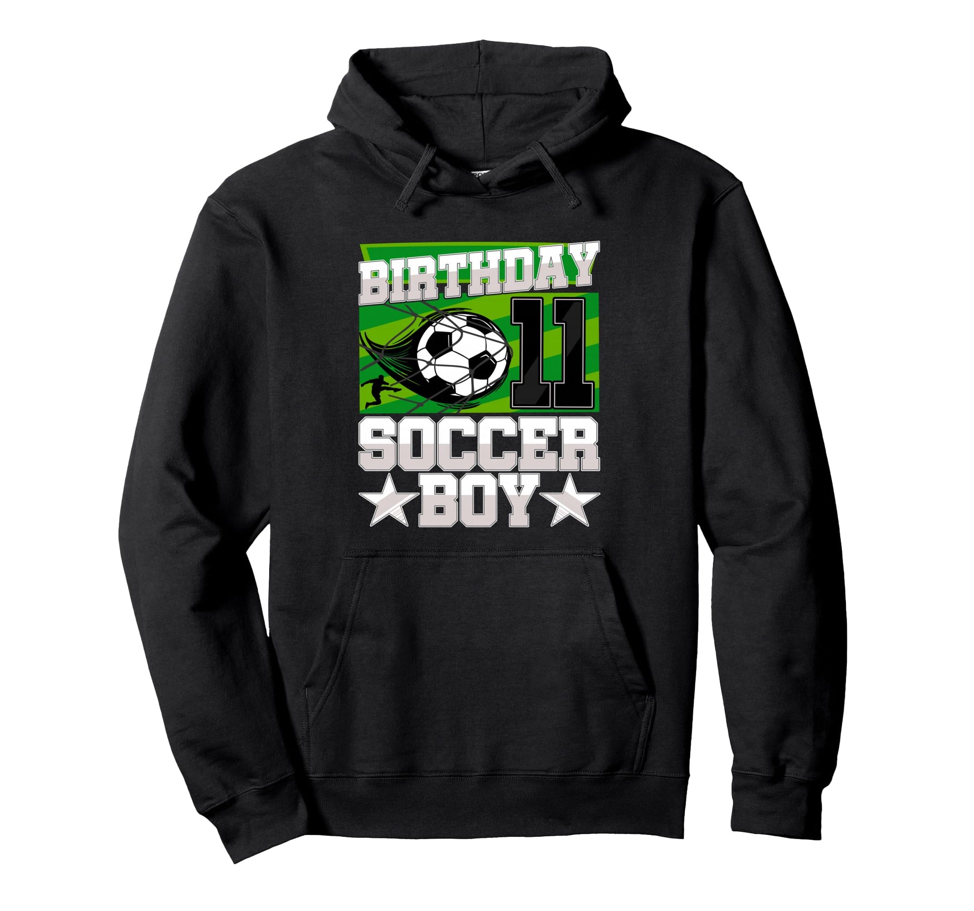 Soccer Birthday Party 11Th Birthday Hoodie - Aesthetic Graphic Men Women - T-Shirt, Sweatshirt, Hoodie