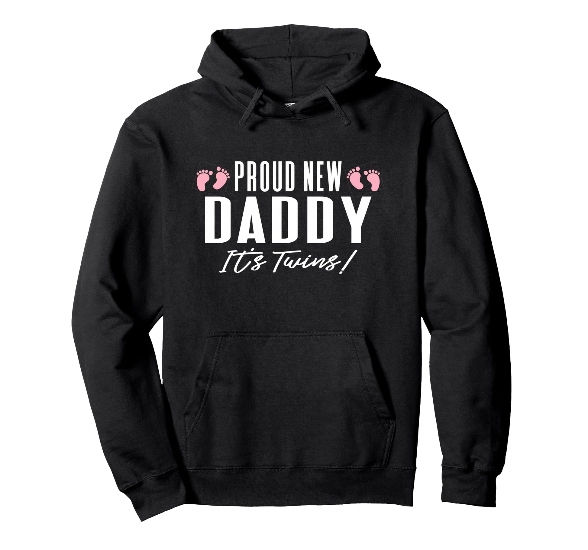 Proud New Dad Its Twins Announcement Hoodie - Fun Novelty Design Unisex - T-Shirt, Sweatshirt, Hoodie