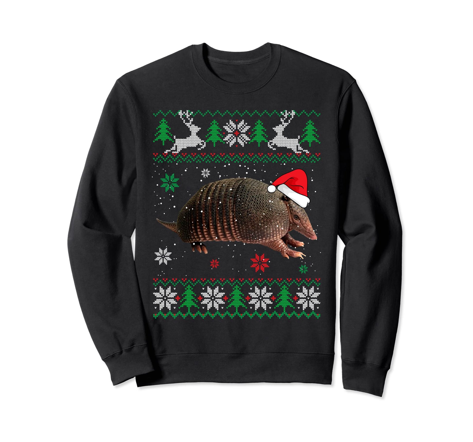 Ugly Armadillo Lover Santa Hat Animals Sweatshirt - Novelty Apparel Unisex - T-Shirt, Sweatshirt, Hoodie