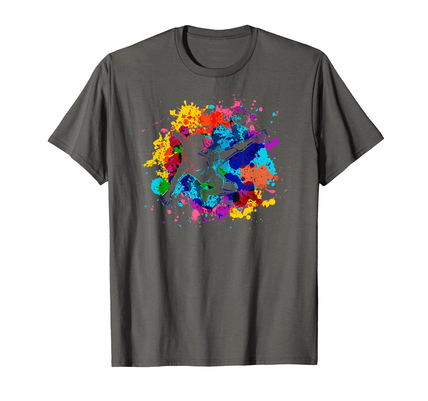 Colorful Soccer Bicycle Kick Splash Art T-Shirt - Graphic Print Unisex - T-Shirt, Sweatshirt, Hoodie