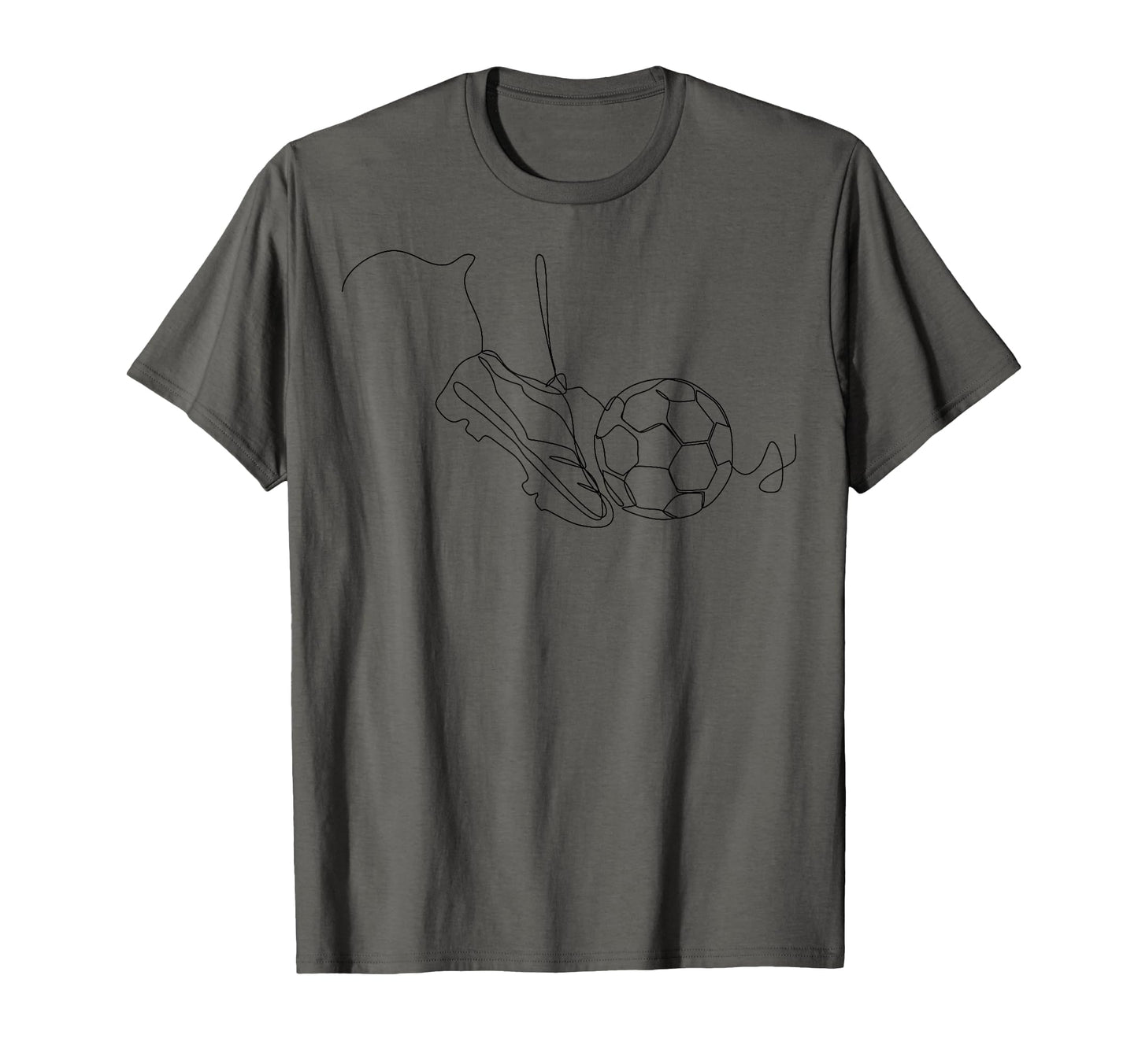 One Line Art Minimalist Soccer Coach T-Shirt - Minimalist Print for Adults - T-Shirt, Sweatshirt, Hoodie