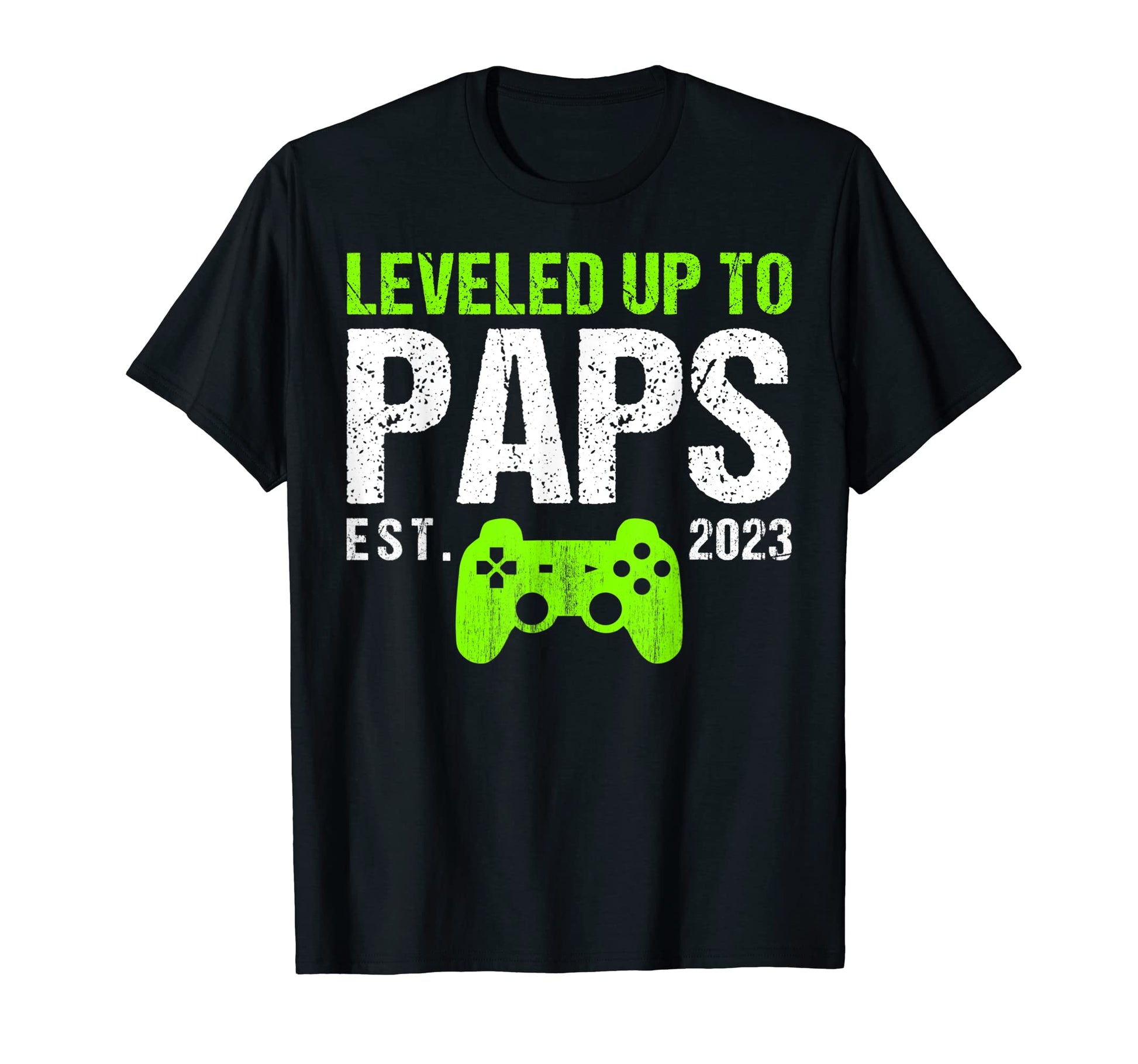 Mens Leveled Up To Paps Est 2023 T-Shirt - Aesthetic Graphic Men Women - T-Shirt, Sweatshirt, Hoodie