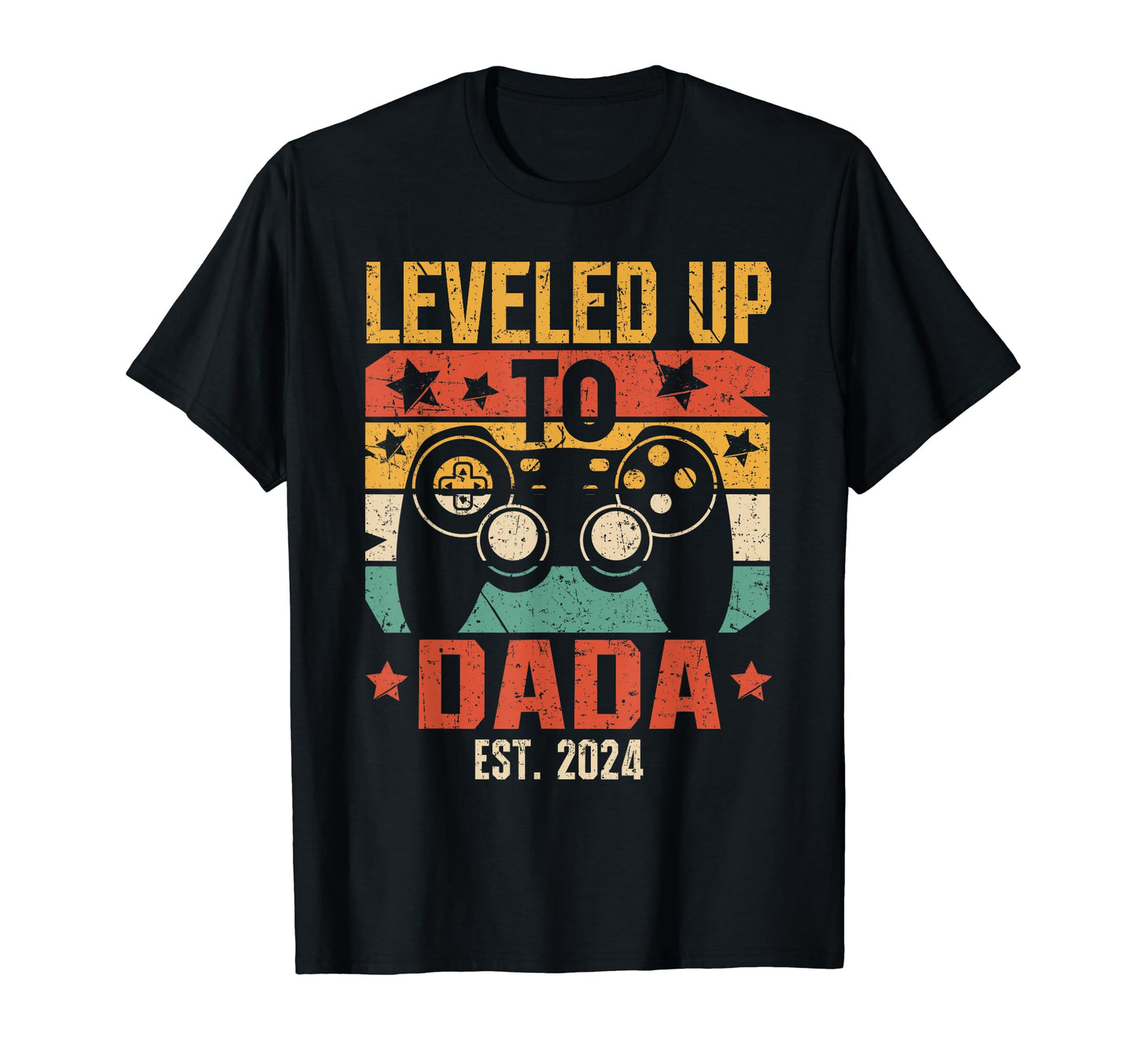 Leveled Up To Dada 2024 Pregnancy T-Shirt - Unique Graphic Men Women - T-Shirt, Sweatshirt, Hoodie