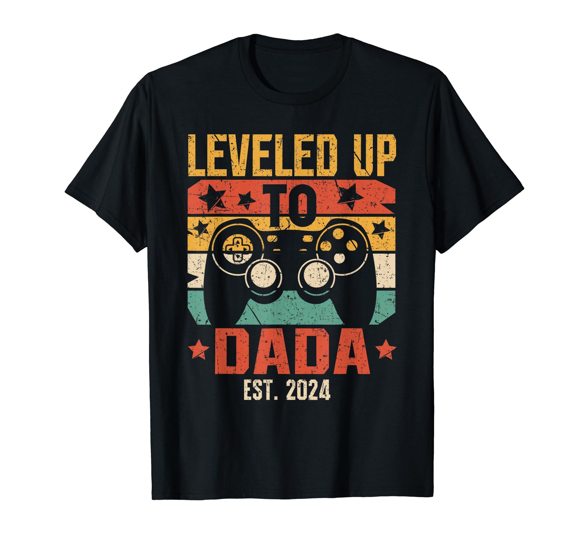 Leveled Up To Dada 2024 Pregnancy T-Shirt - Unique Graphic Men Women - T-Shirt, Sweatshirt, Hoodie