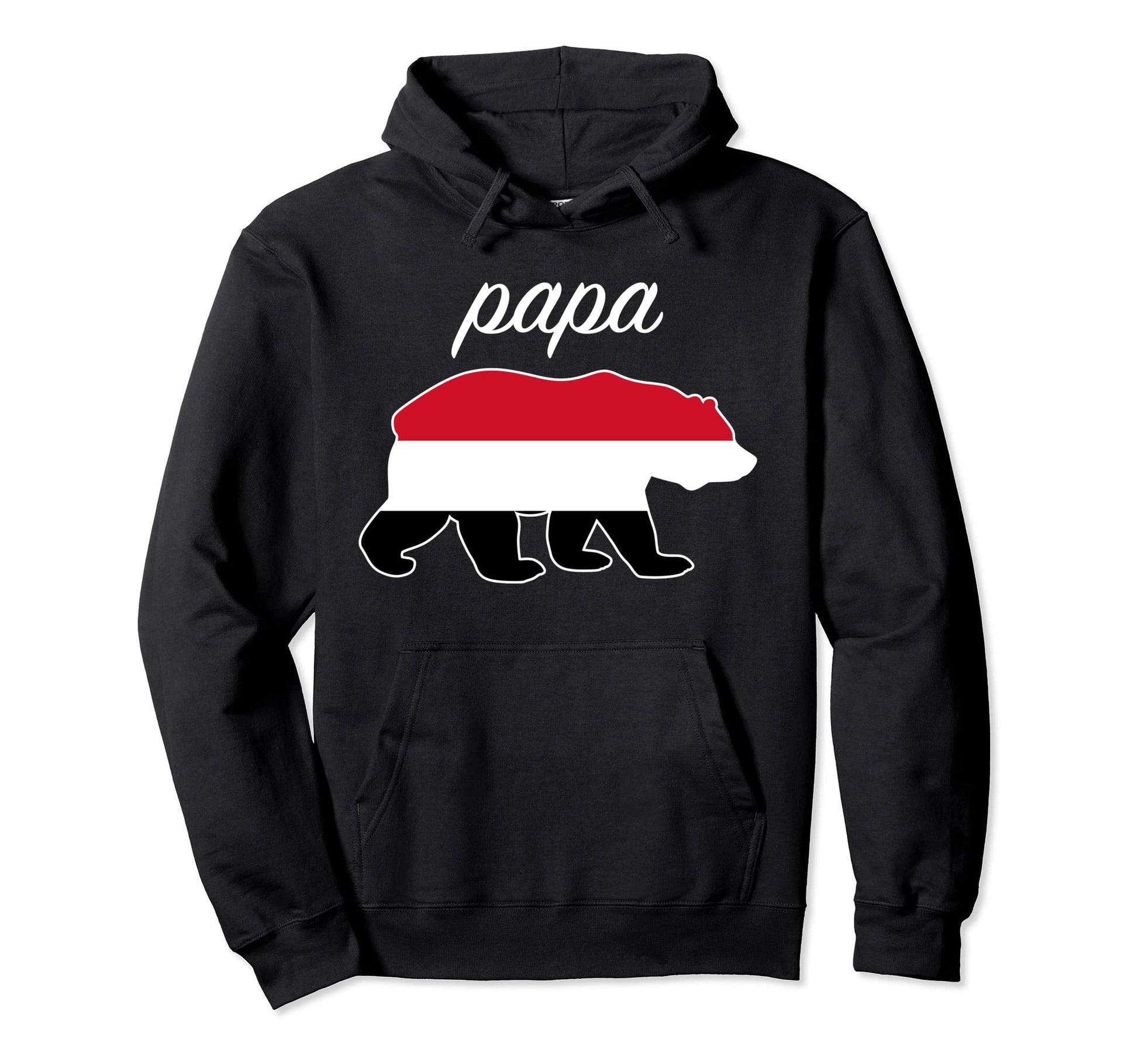 Papa Bear Yemen Flag Yemeni Roots Hoodie - Streetwear Style Unisex - T-Shirt, Sweatshirt, Hoodie