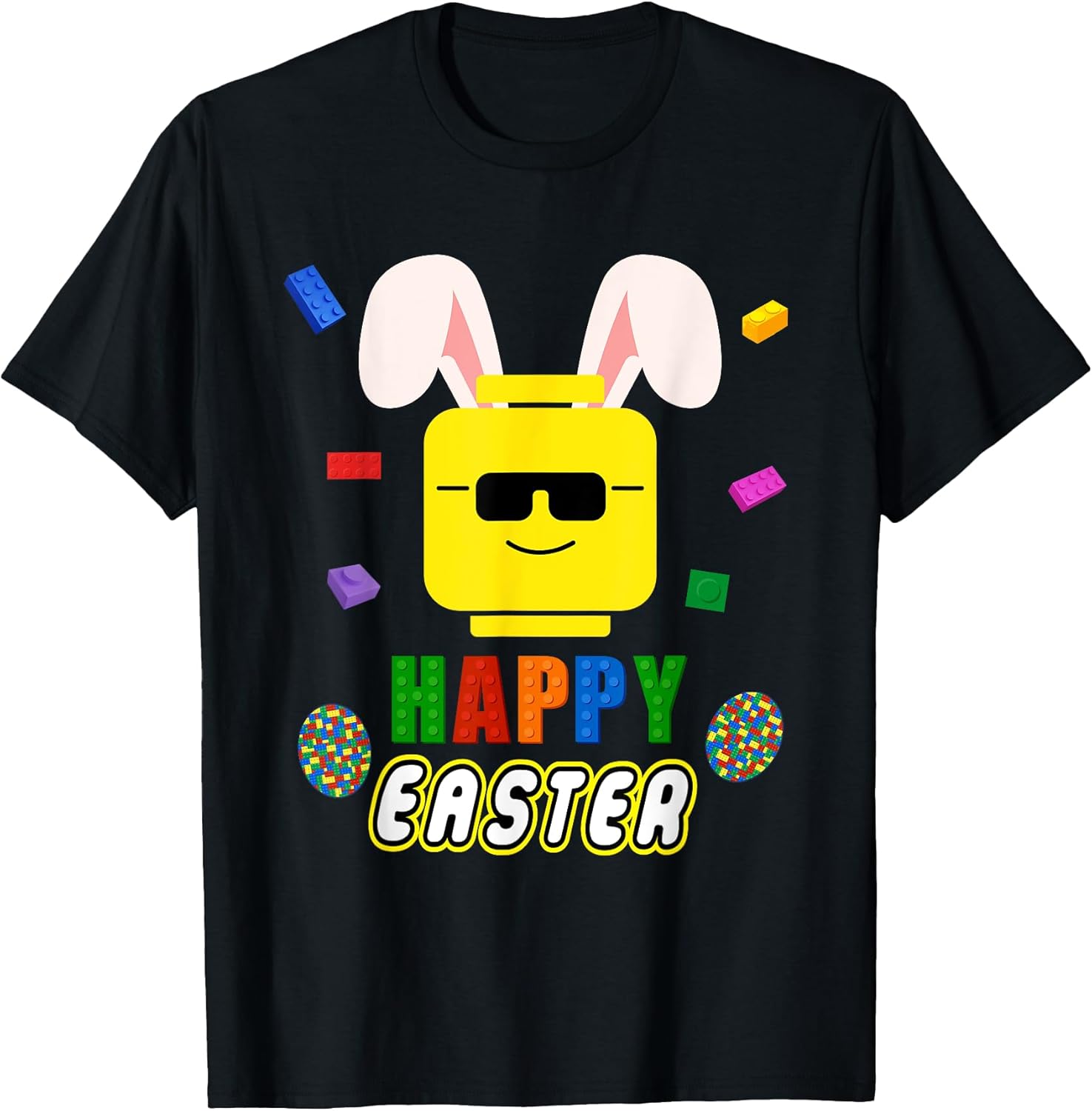 Easter Building Bricks Bunny Happy Easter Family Matching T-Shirt Unisex T-shirt, Sweatshirt, Hoodie, Long Sleeve Tee - T-Shirt, Sweatshirt, Hoodie