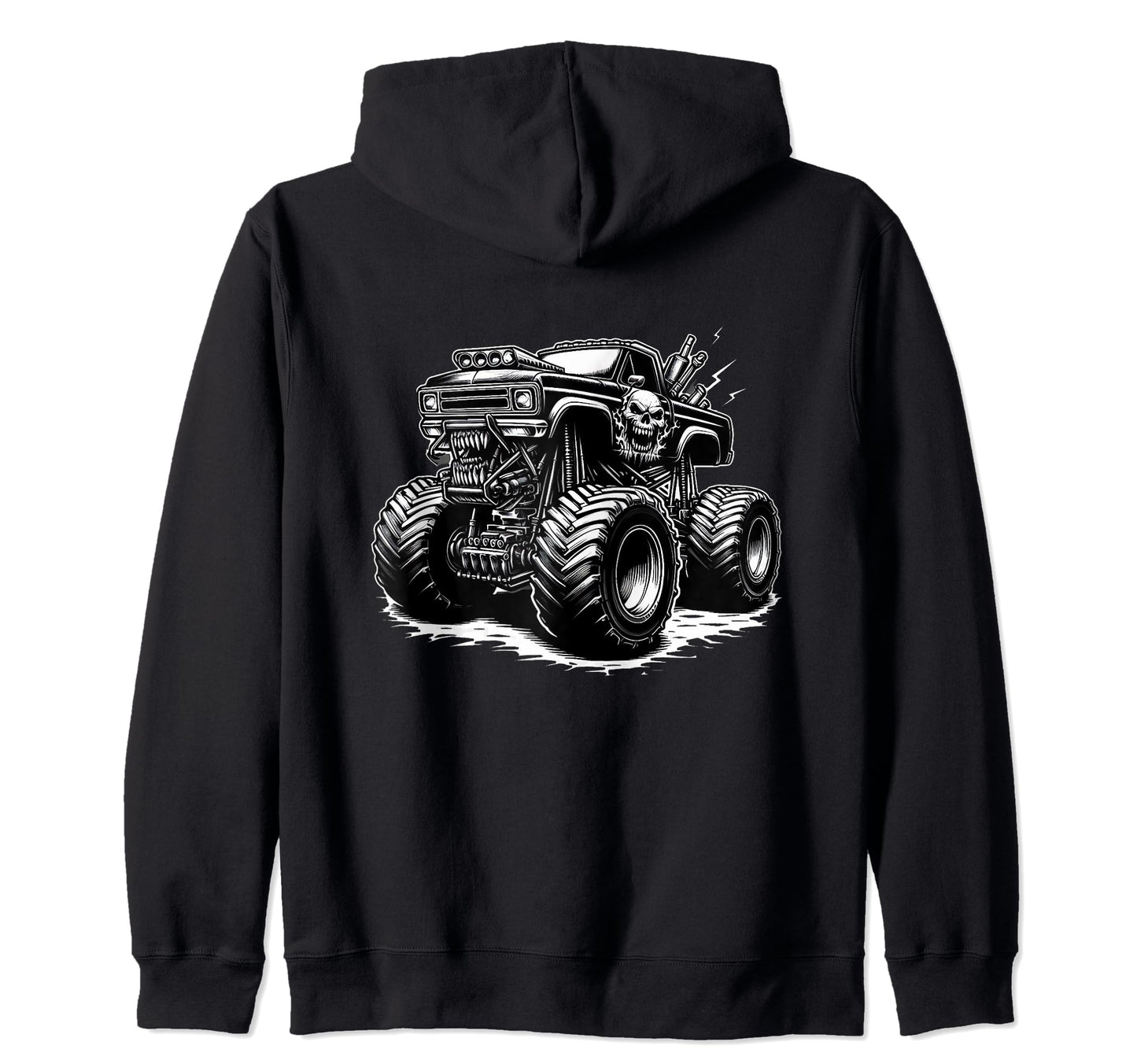 Monster Truck Dad Fathers Day Hoodie - Casual Everyday Wear for Adults - T-Shirt, Sweatshirt, Hoodie